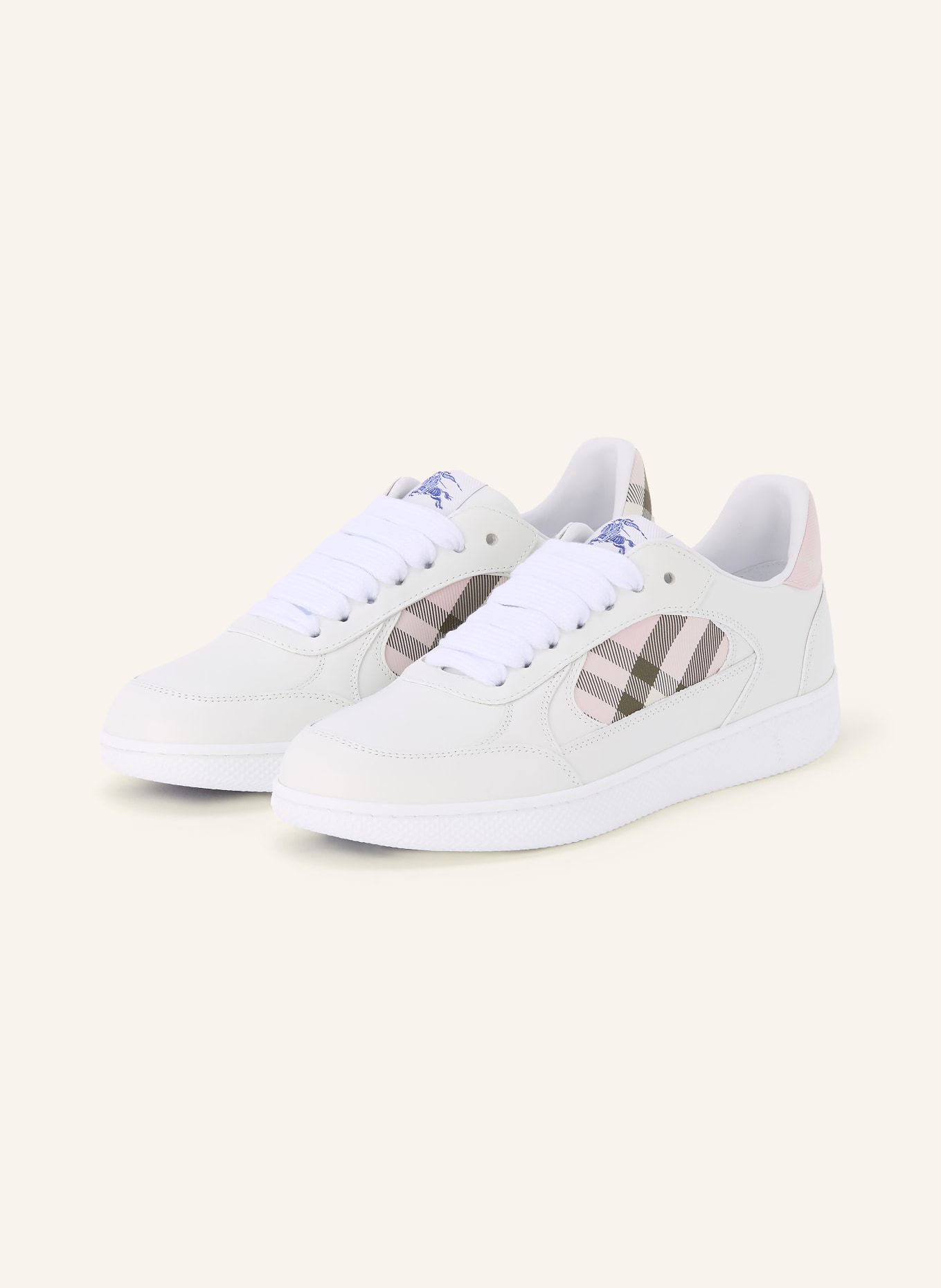 BURBERRY Baskets TERRACE: BLANC / ROSE / OLIVE