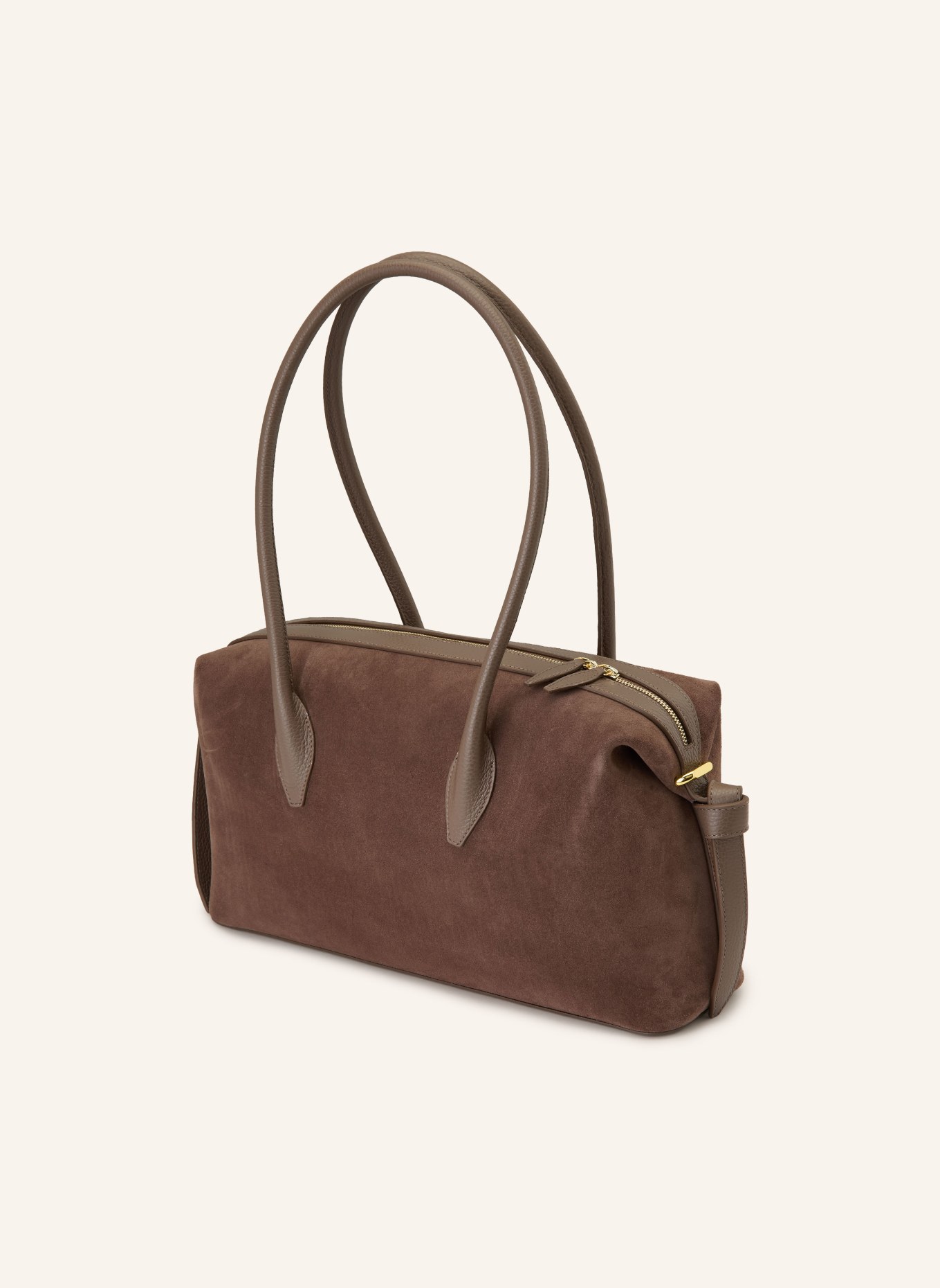 YUZEFI Schoudertas BRIOCHE: TAUPE / GOUD