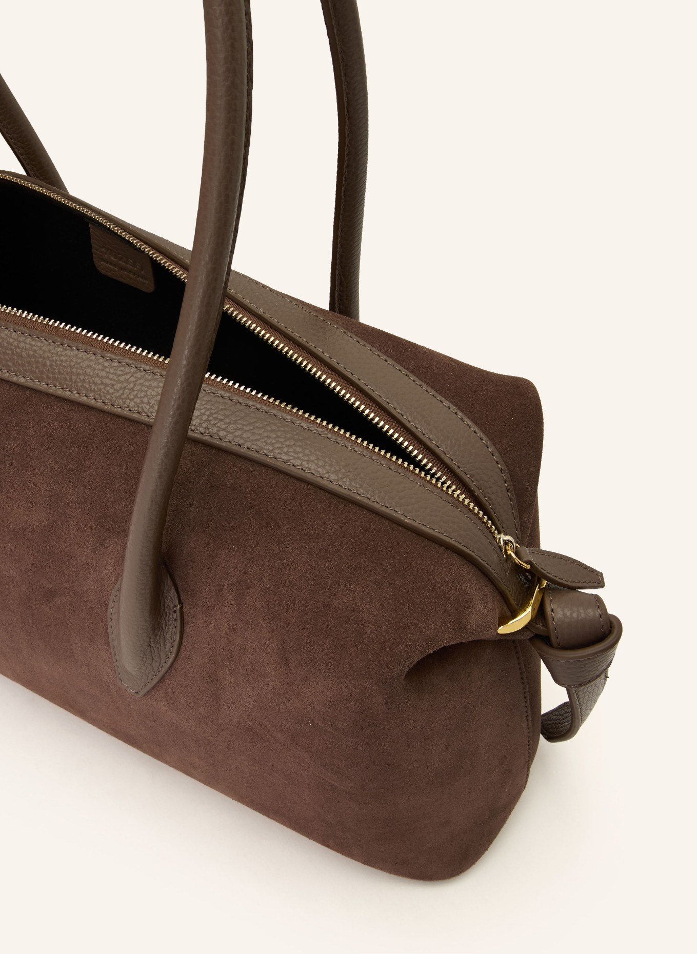 YUZEFI Schoudertas BRIOCHE: TAUPE / GOUD