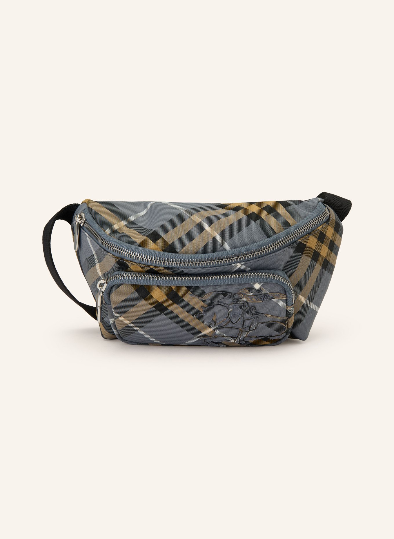 BURBERRY Heuptasje CLASSICS SMALL: BLAUWGRIJS / ZILVER / BEIGE