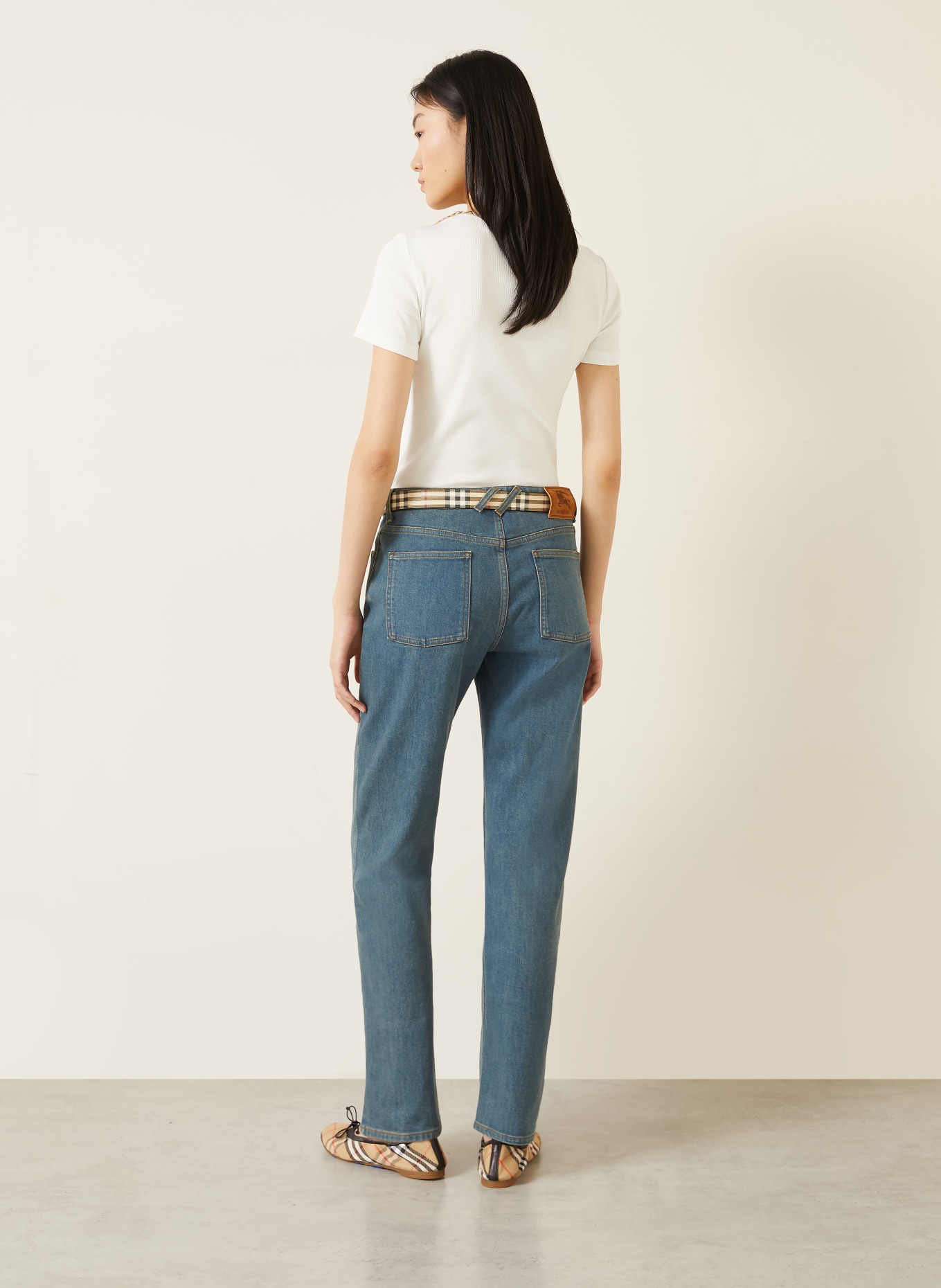 BURBERRY T-Shirt STEPHANIE: WEISS / BEIGE / ROT