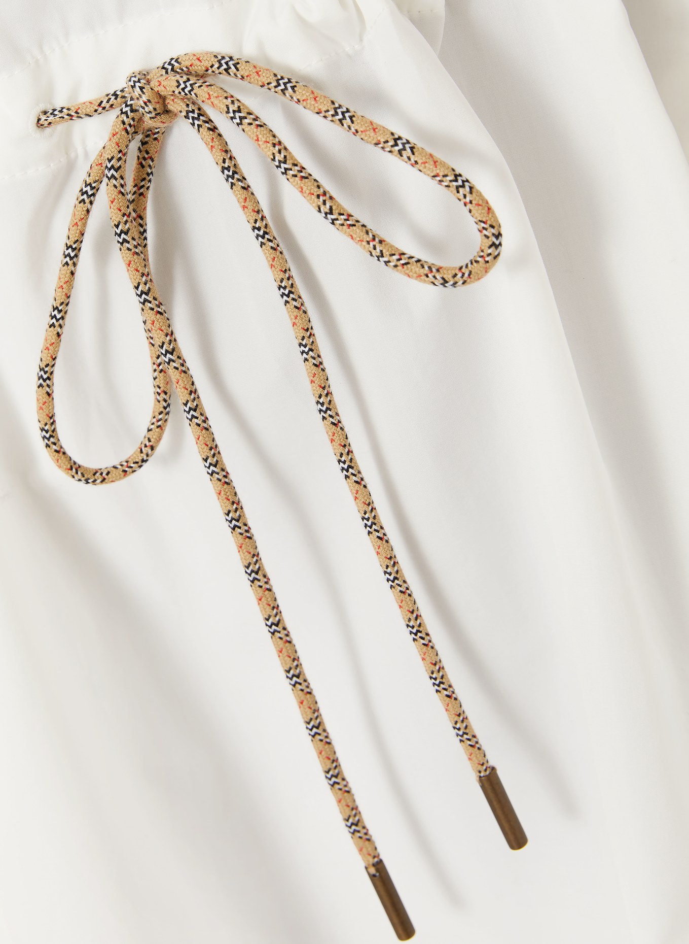 BURBERRY Jurk ISOTTA: WIT / CAMEL / LICHTBRUIN