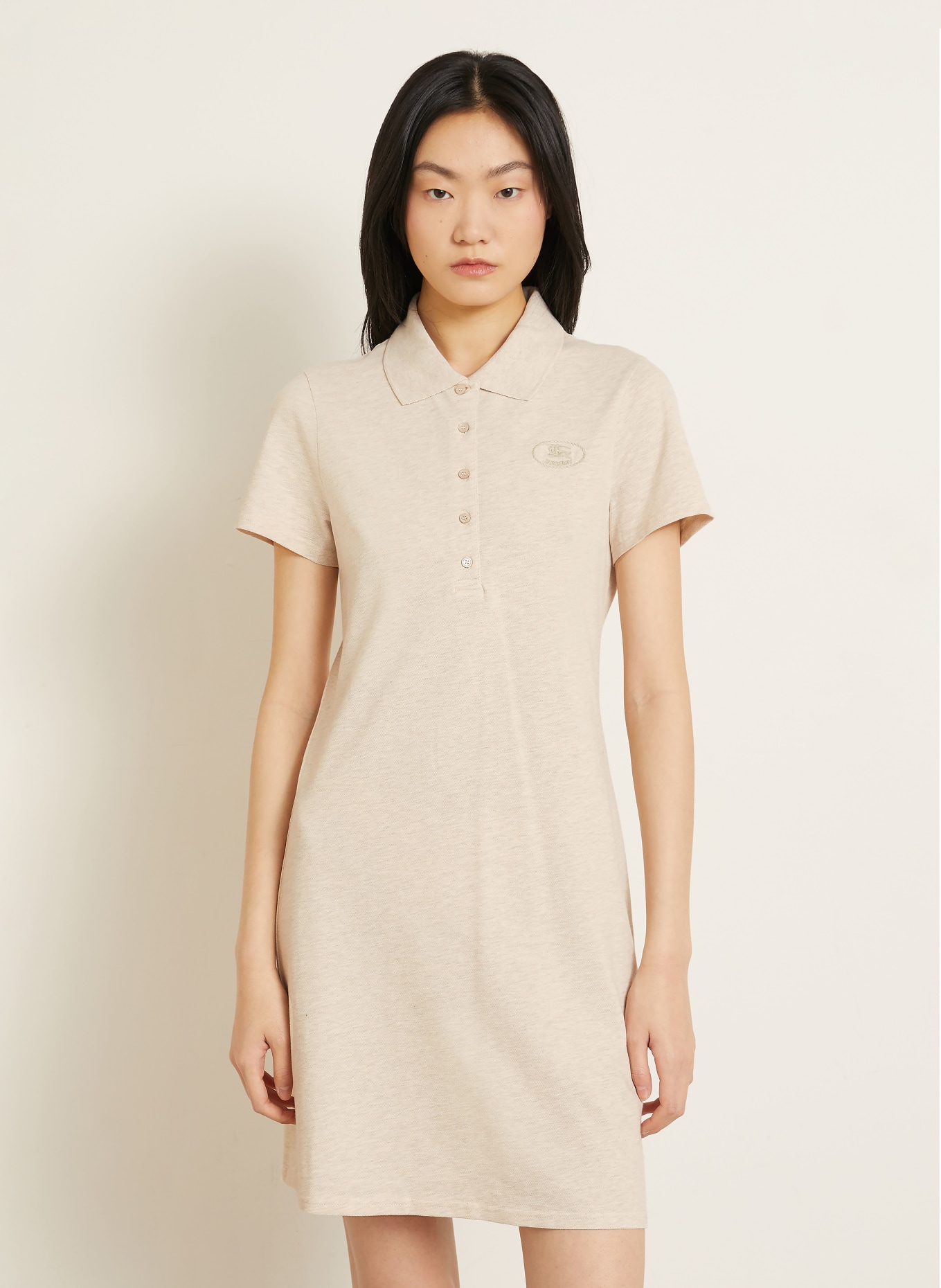 BURBERRY Piqué-Polokleid PASCALINE: BEIGE