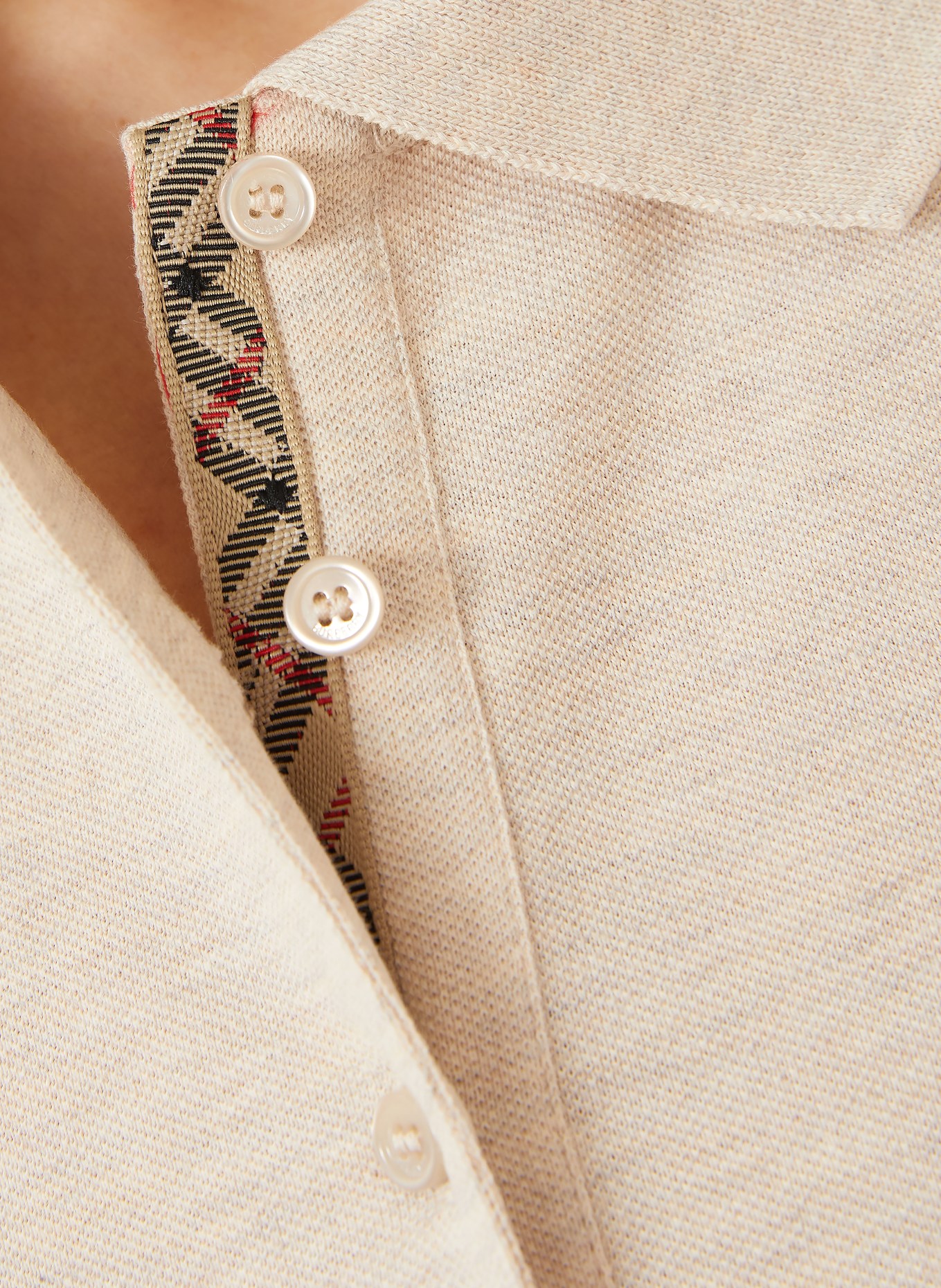 BURBERRY Piqué-Polokleid PASCALINE: BEIGE
