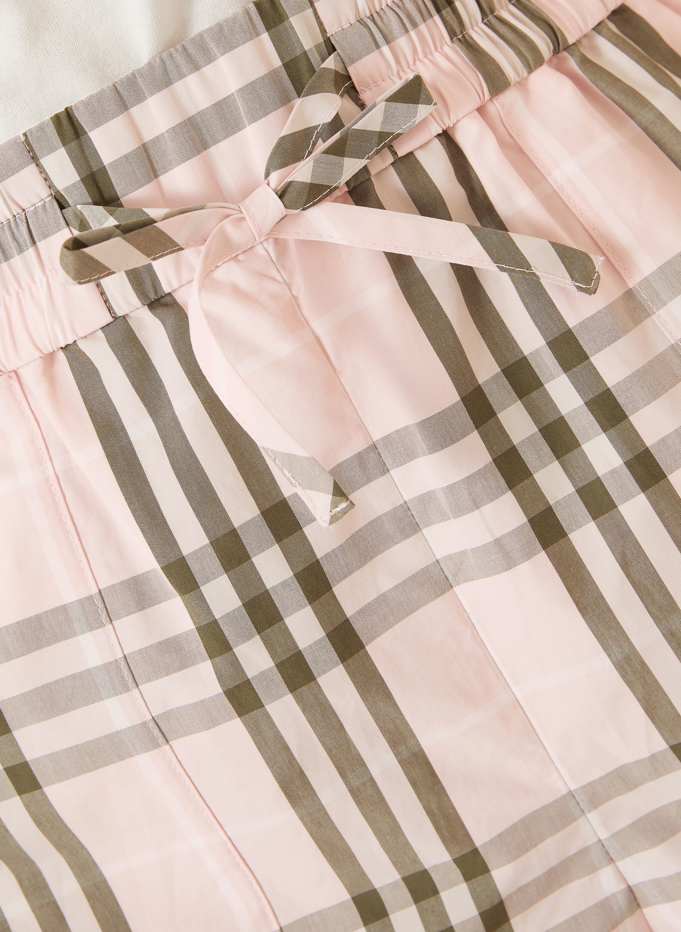 BURBERRY Short EVELYN: ROSE CLAIR / OLIVE / VERT CLAIR