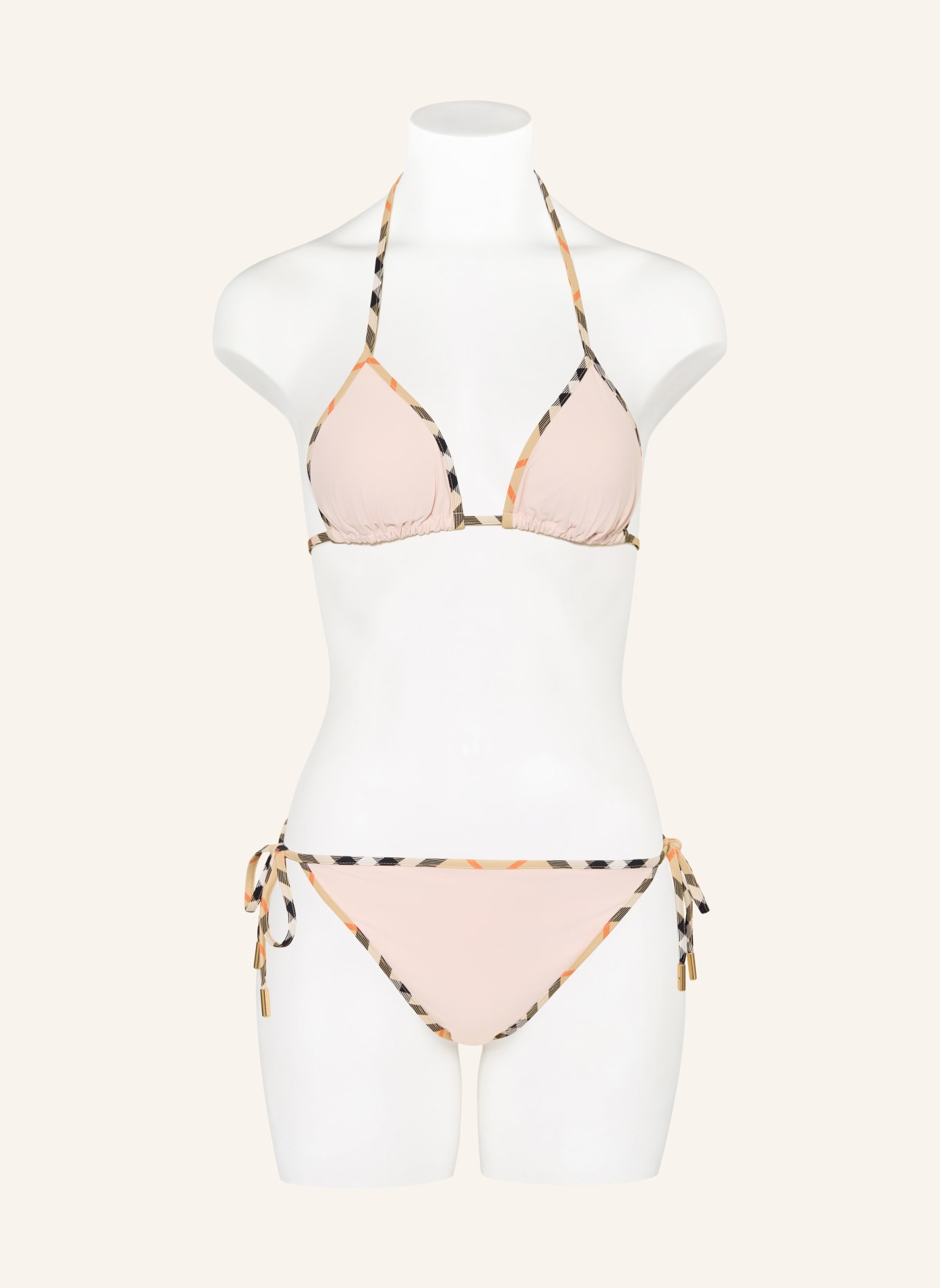 BURBERRY Triangel-bikinitop: ROSE CLAIR / BEIGE / ROOD