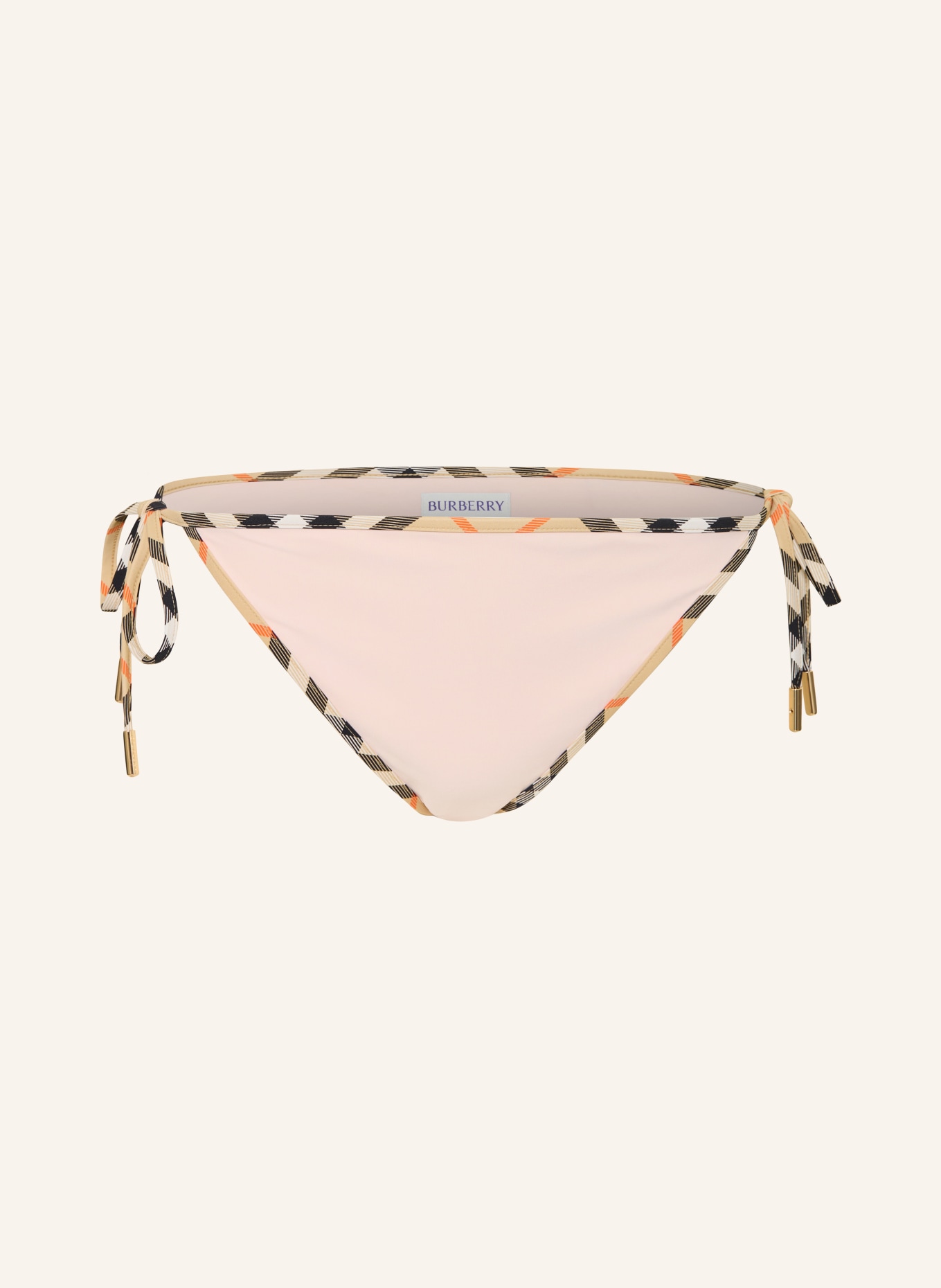 BURBERRY Triangel-bikinibroekje: ROSE CLAIR / BEIGE / ROOD