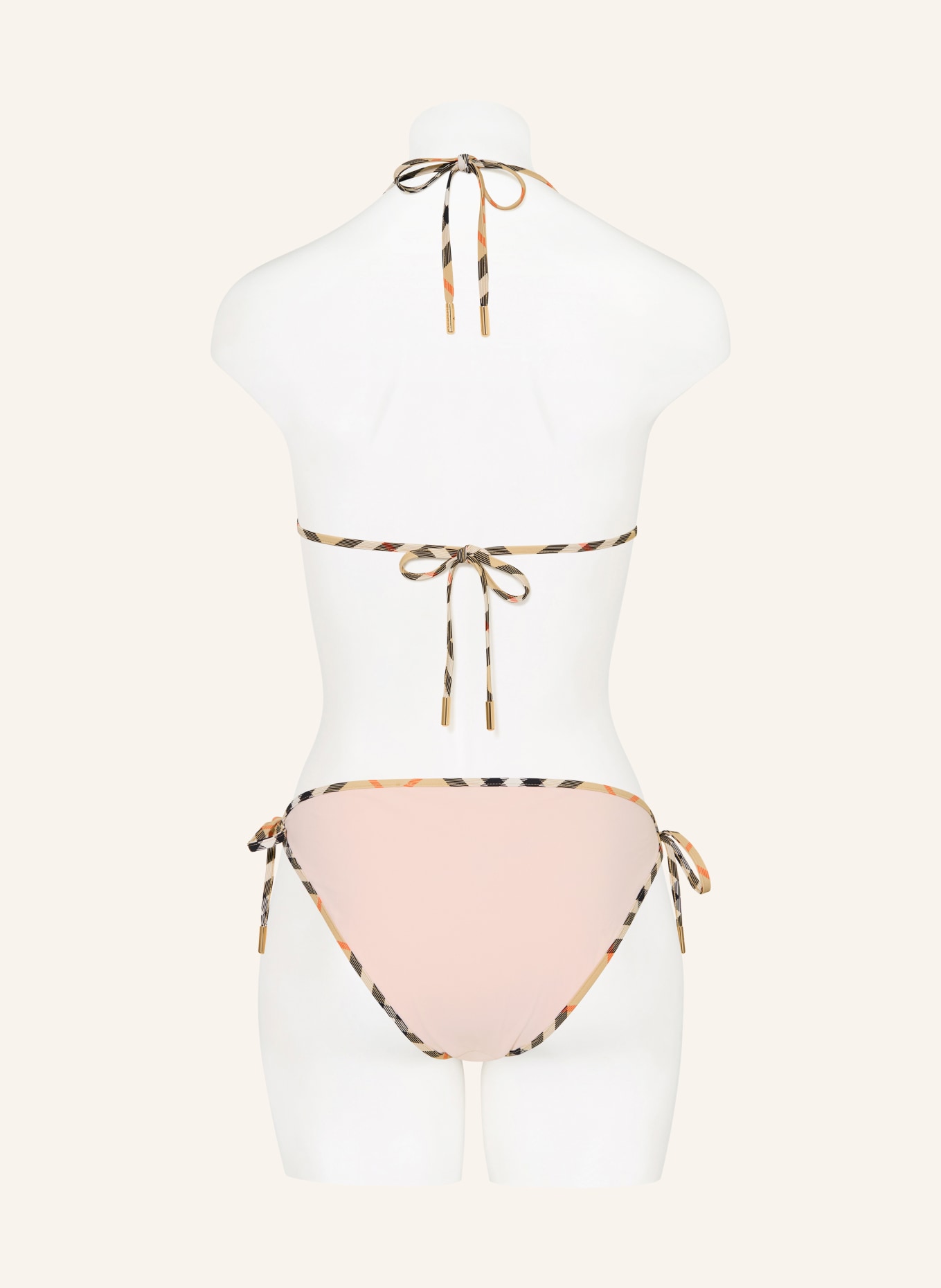 BURBERRY Triangel-bikinibroekje: ROSE CLAIR / BEIGE / ROOD