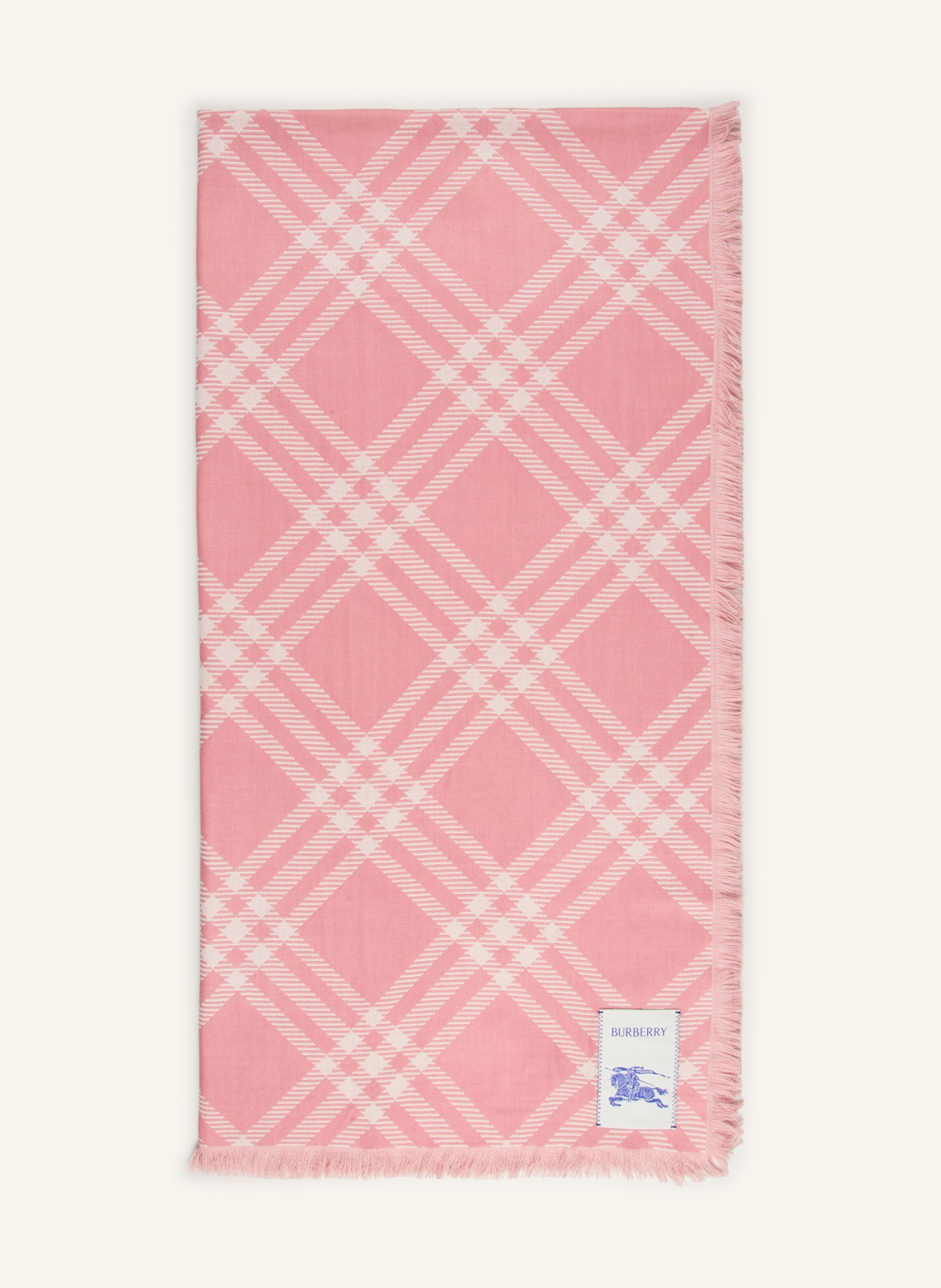 BURBERRY Schal mit Seide: ROSA / CREME