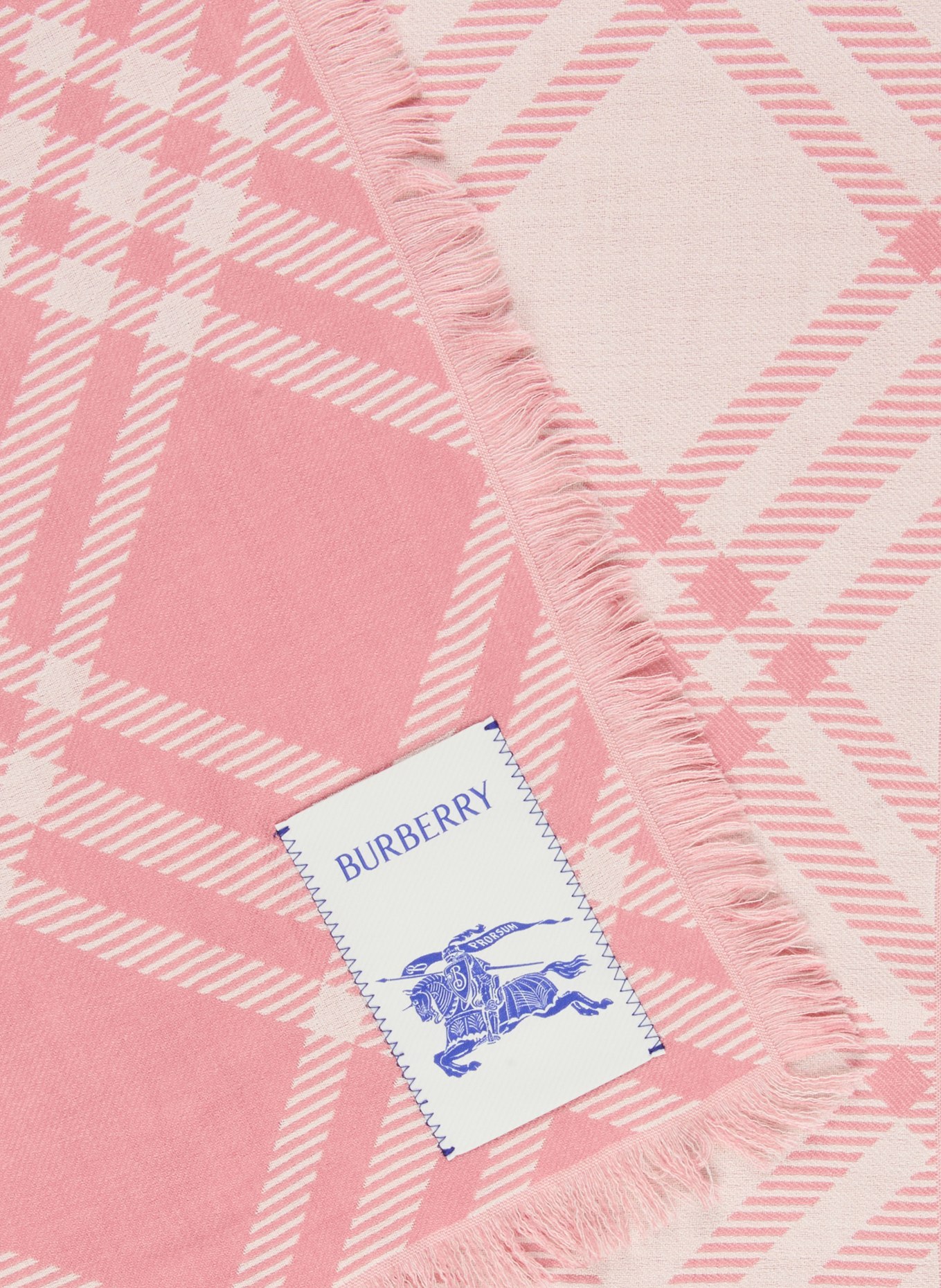 BURBERRY Schal mit Seide: ROSA / CREME