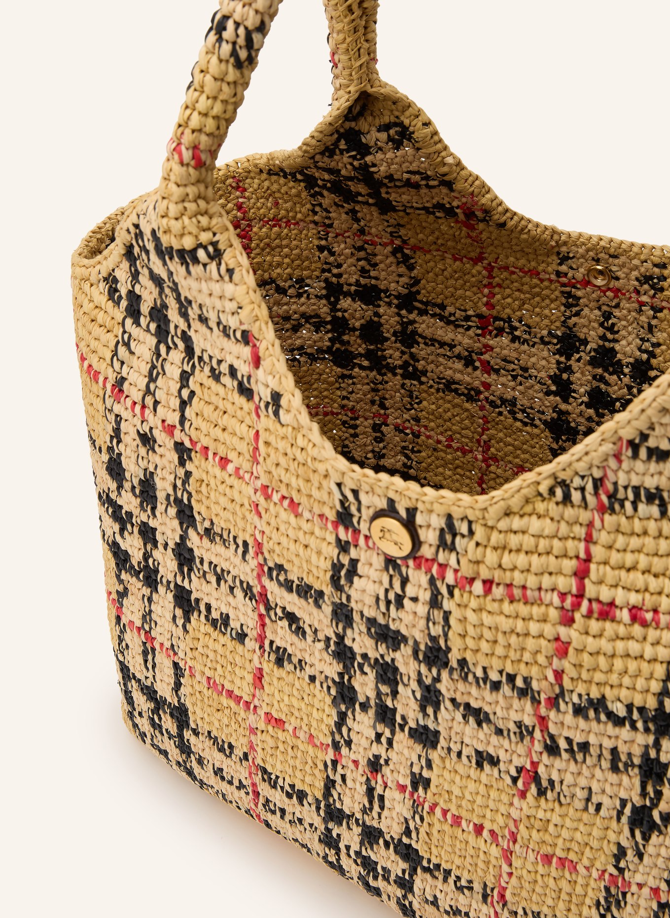 BURBERRY Shopper: BEIGE / ROT / SCHWARZ