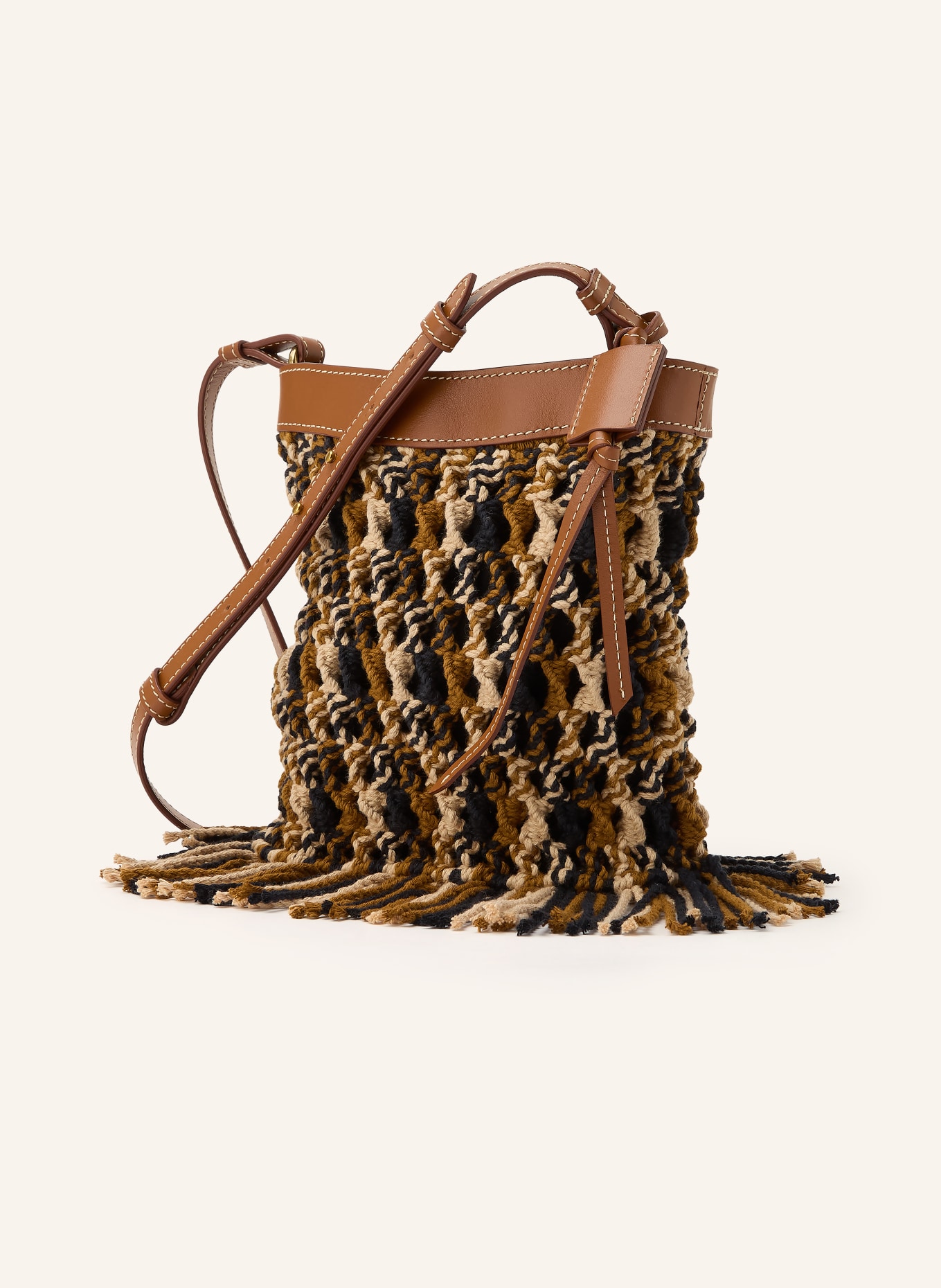 ISABEL MARANT Umhängetasche NOLI: BRAUN / CREME / SCHWARZ