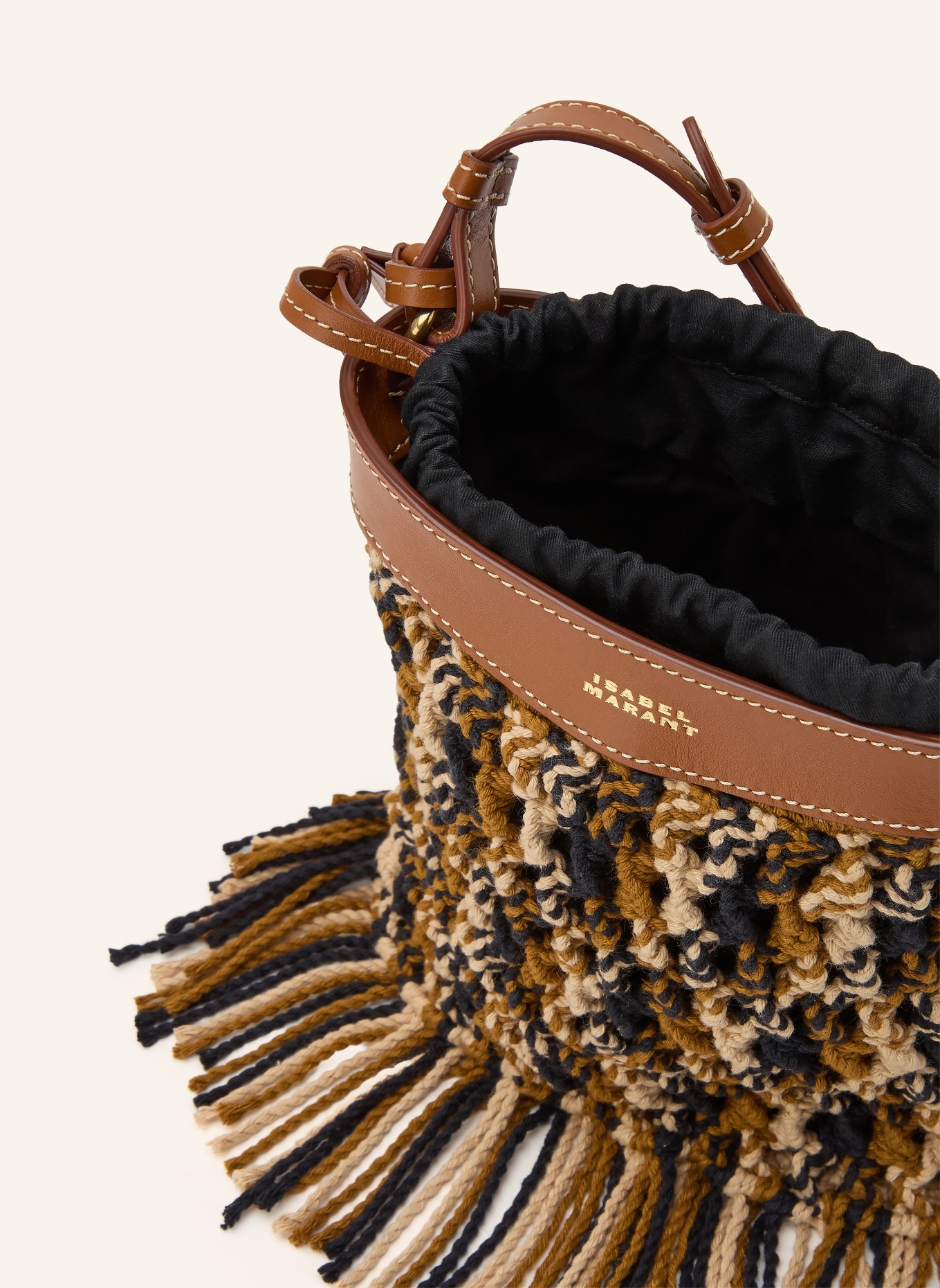 ISABEL MARANT Umhängetasche NOLI: BRAUN / CREME / SCHWARZ