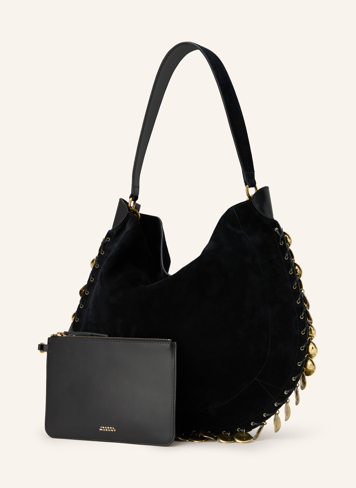 ISABEL MARANT Tassen OSKAN: ZWART / GOUD