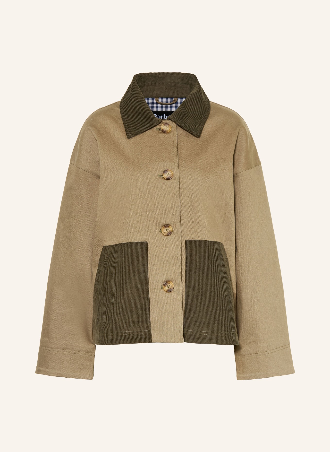 Barbour Jacke CLOVERDALE: KHAKI / DUNKELGRÜN