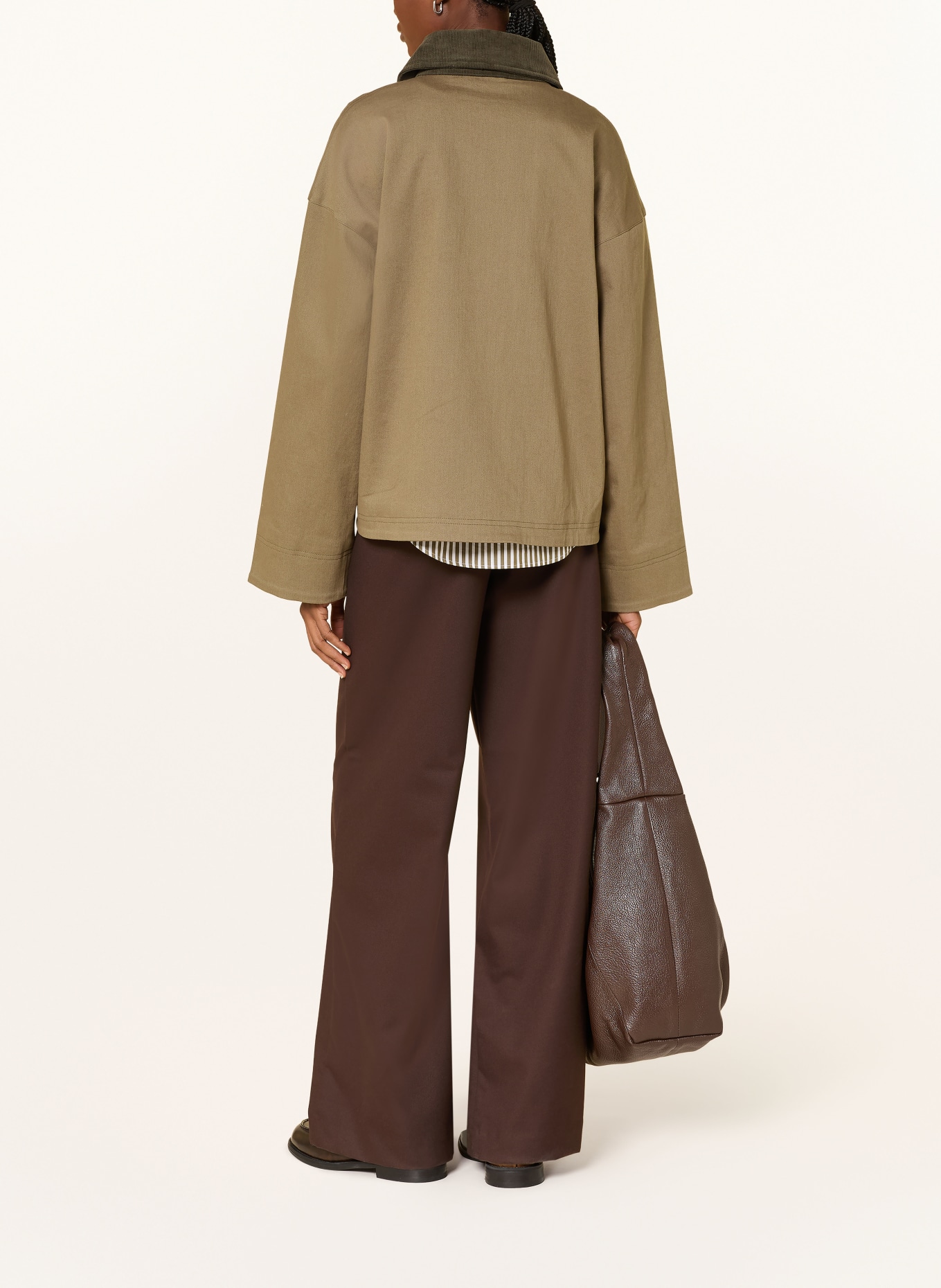 Barbour Jacke CLOVERDALE: KHAKI / DUNKELGRÜN