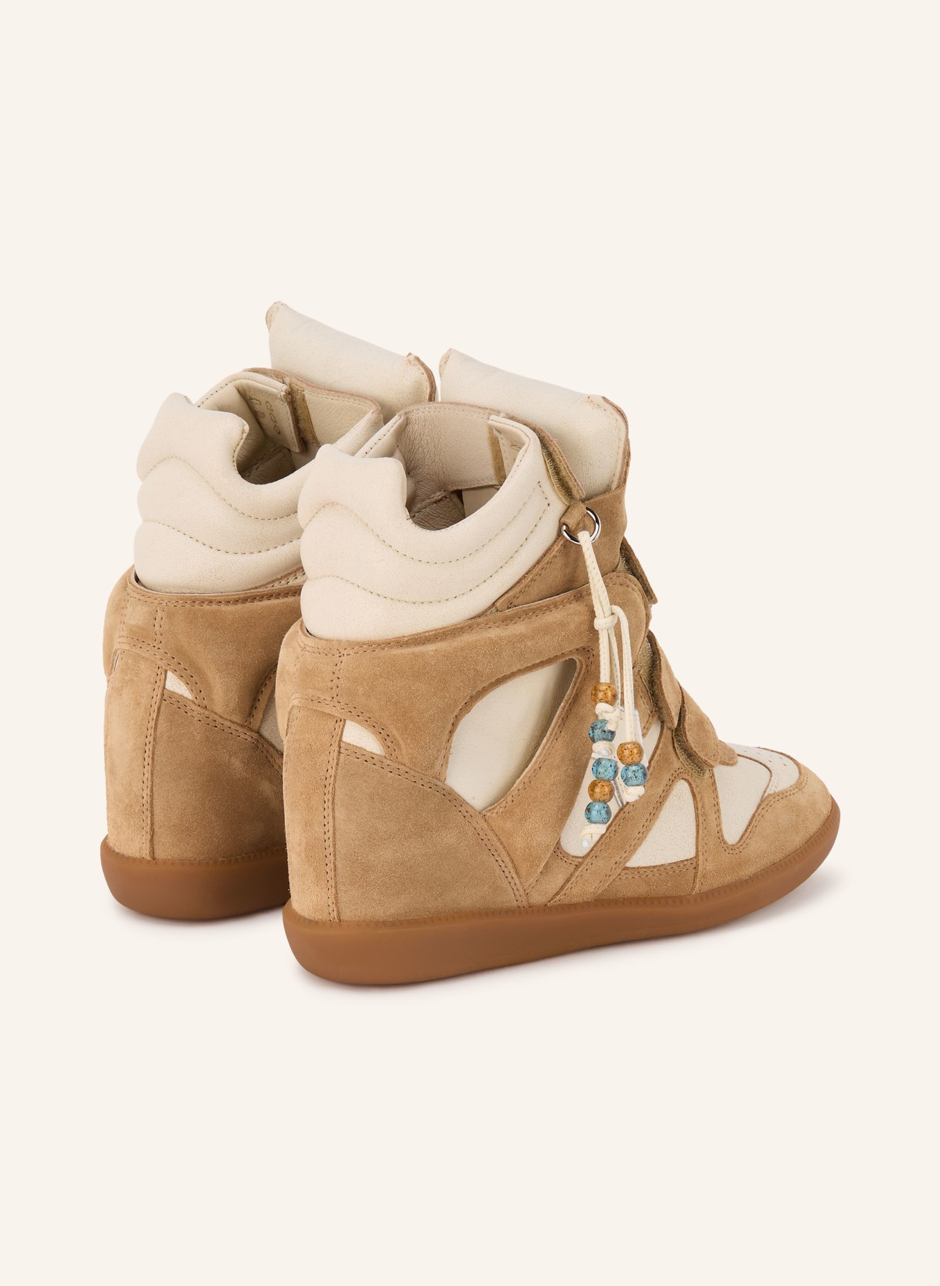 ISABEL MARANT Hightop-sneaker BEKETT: BEIGE / ZILVER / CRÈME