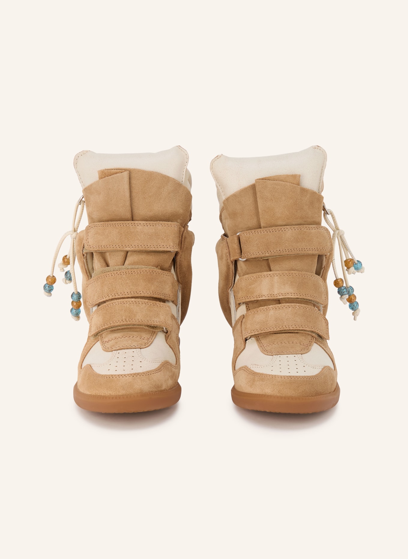 ISABEL MARANT Hightop-sneaker BEKETT: BEIGE / ZILVER / CRÈME