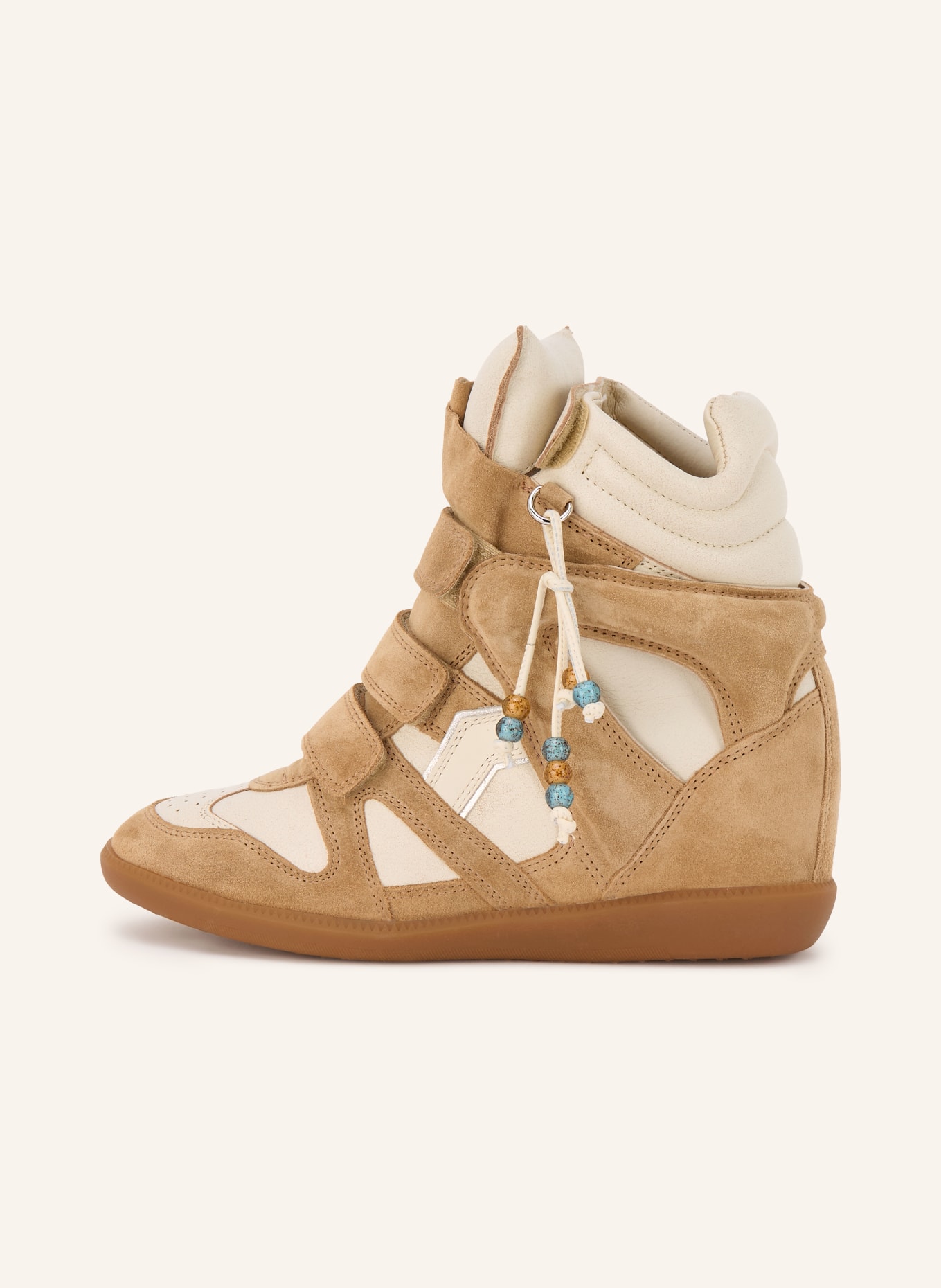 ISABEL MARANT Hightop-sneaker BEKETT: BEIGE / ZILVER / CRÈME