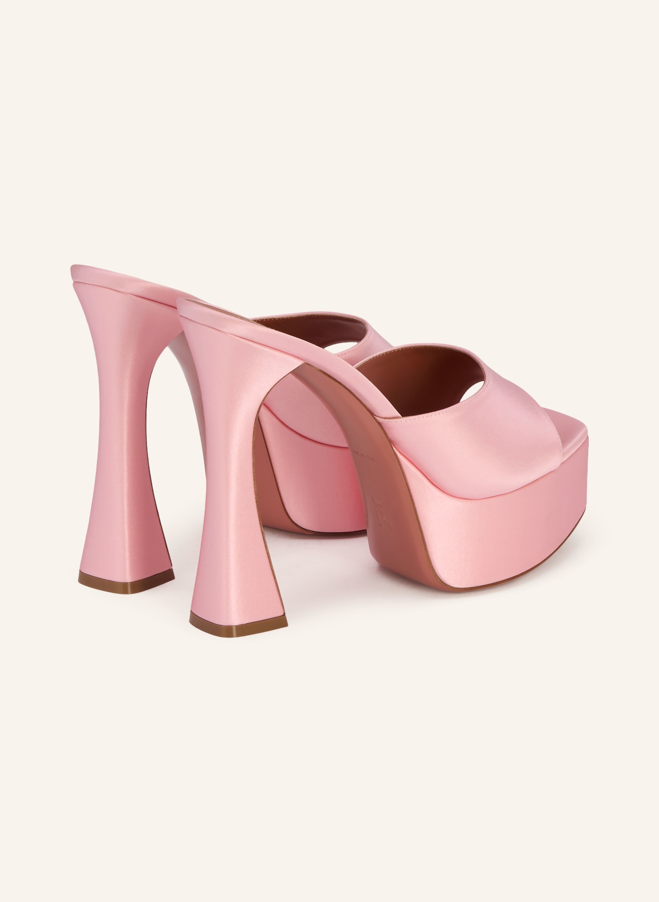 AMINA MUADDI Mules à plateau DALIDA: ROSE