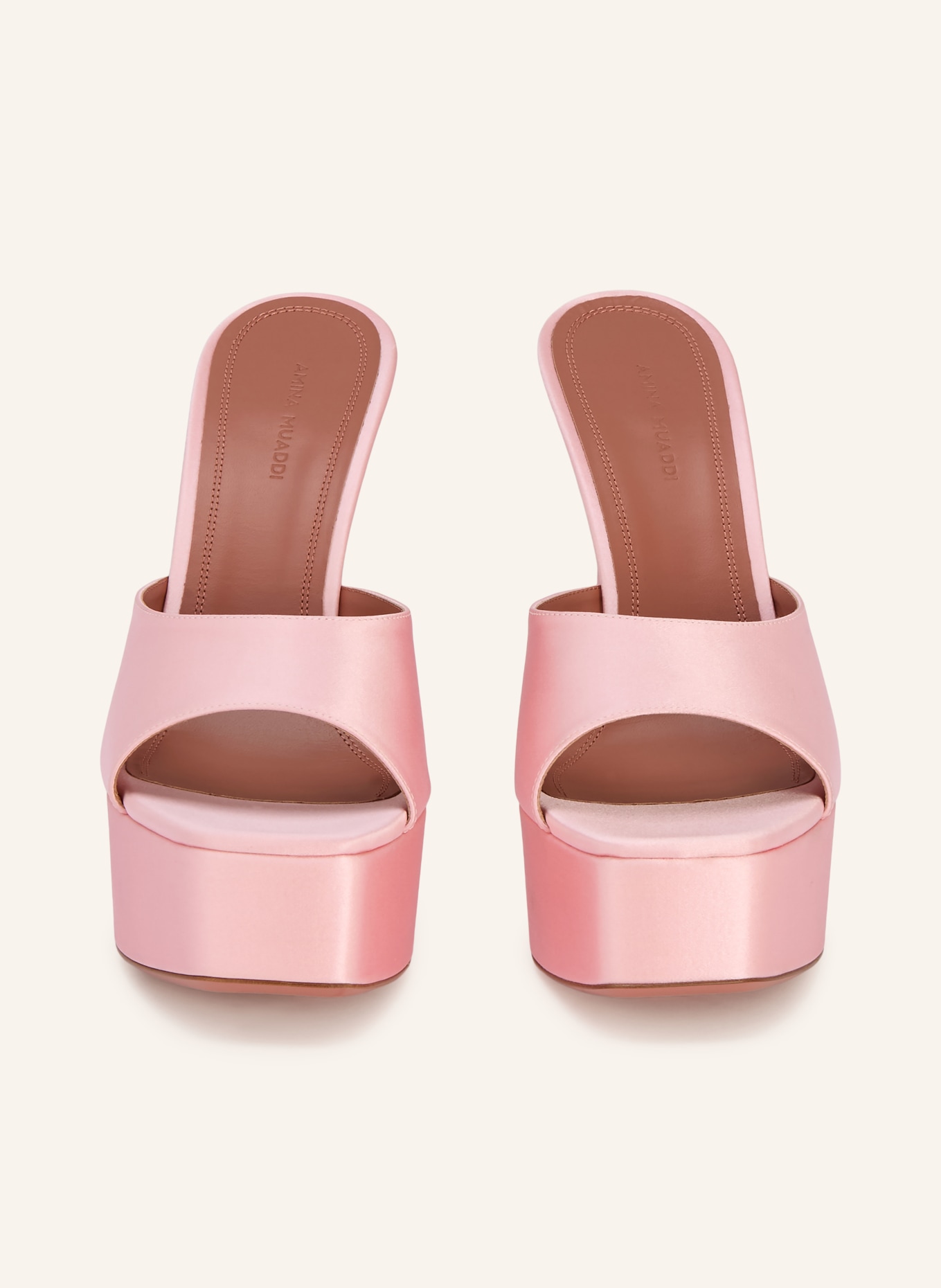 AMINA MUADDI Mules à plateau DALIDA: ROSE