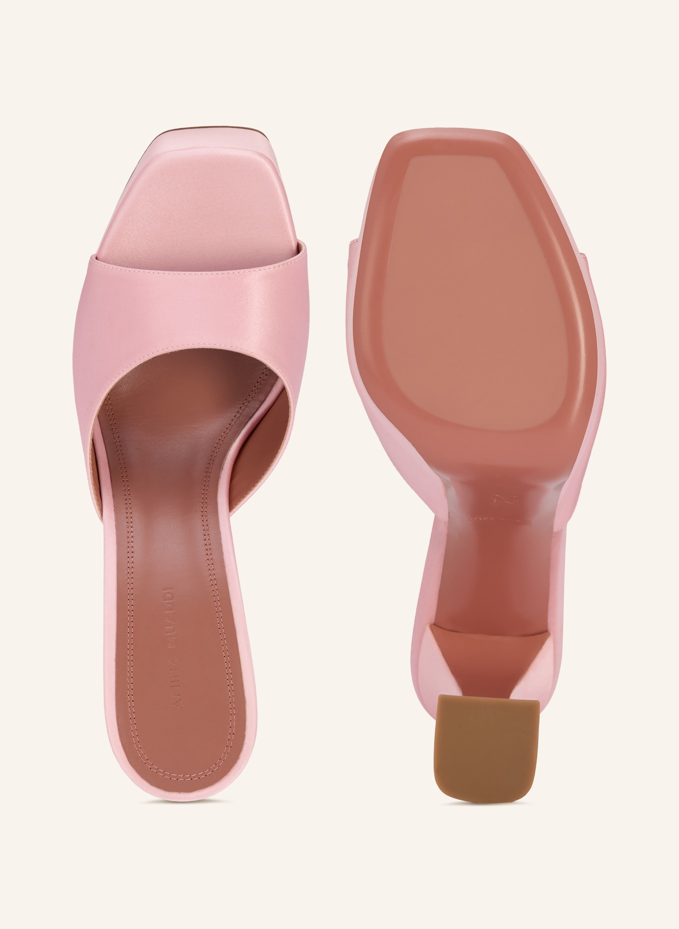 AMINA MUADDI Mules à plateau DALIDA: ROSE