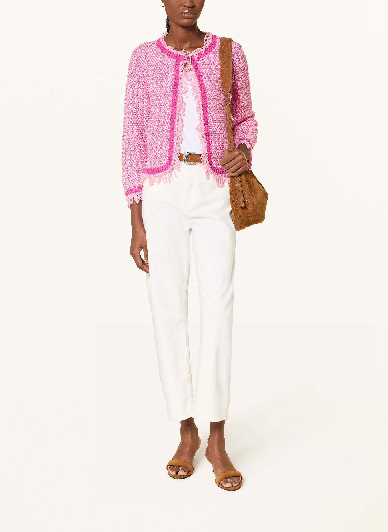 monari svetr: RŮŽOVÁ / KRÉMOVÁ / RŮŽOVÁ