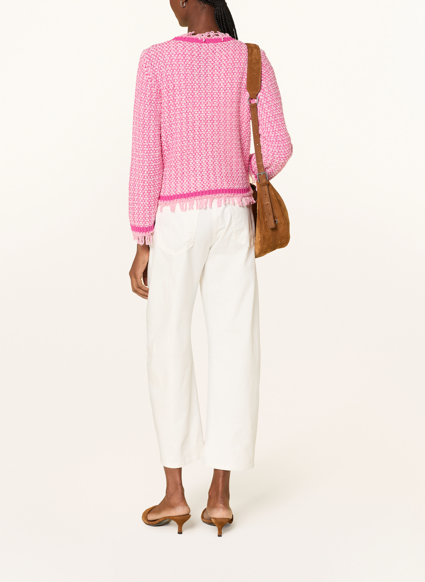 monari svetr: RŮŽOVÁ / KRÉMOVÁ / RŮŽOVÁ