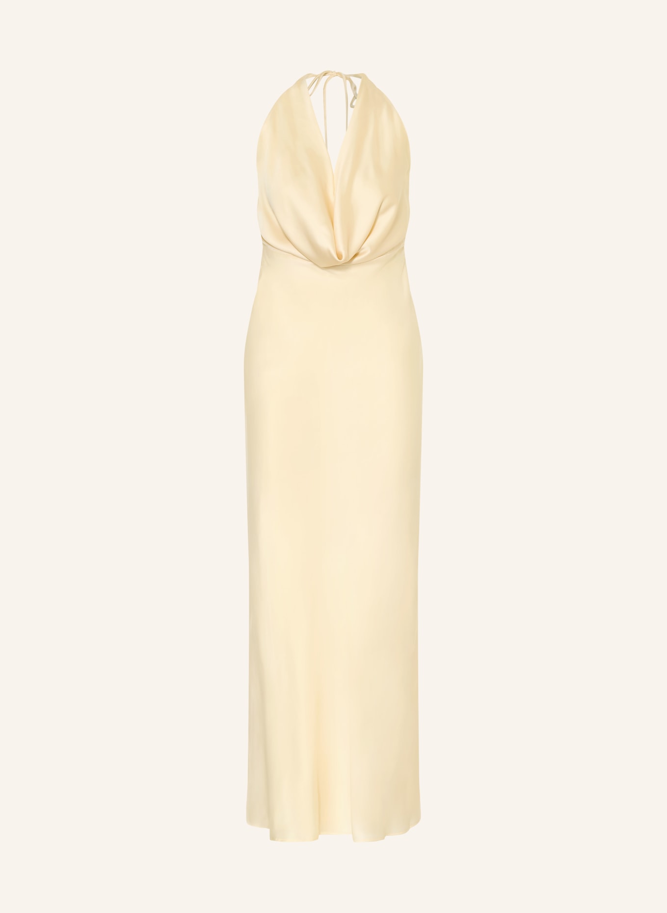 ROTATE Cocktailkleid aus Satin: HELLGELB