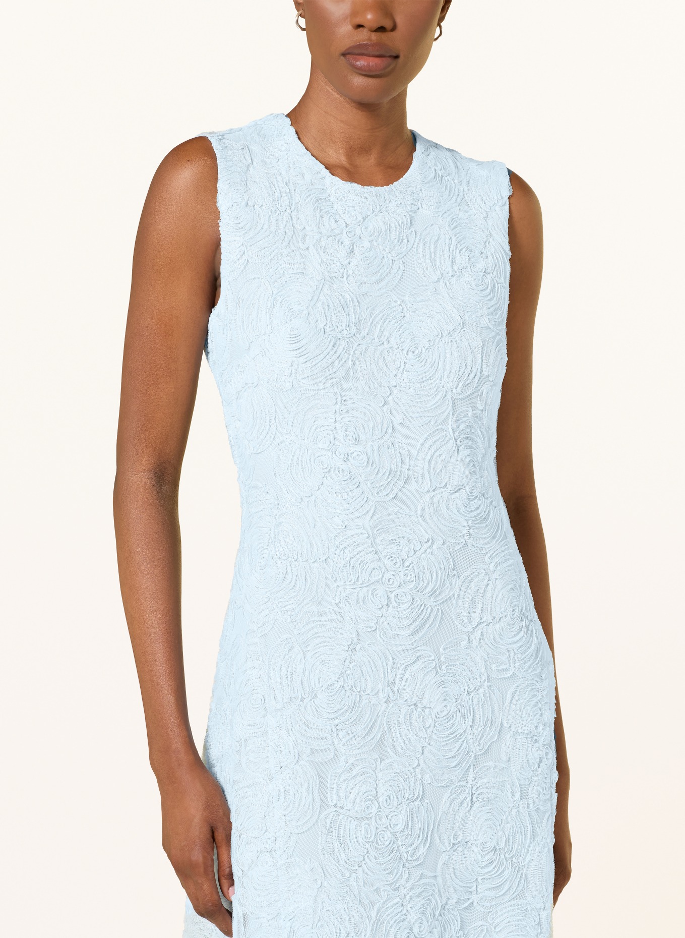 ROTATE Mesh-jurk: LICHTBLAUW