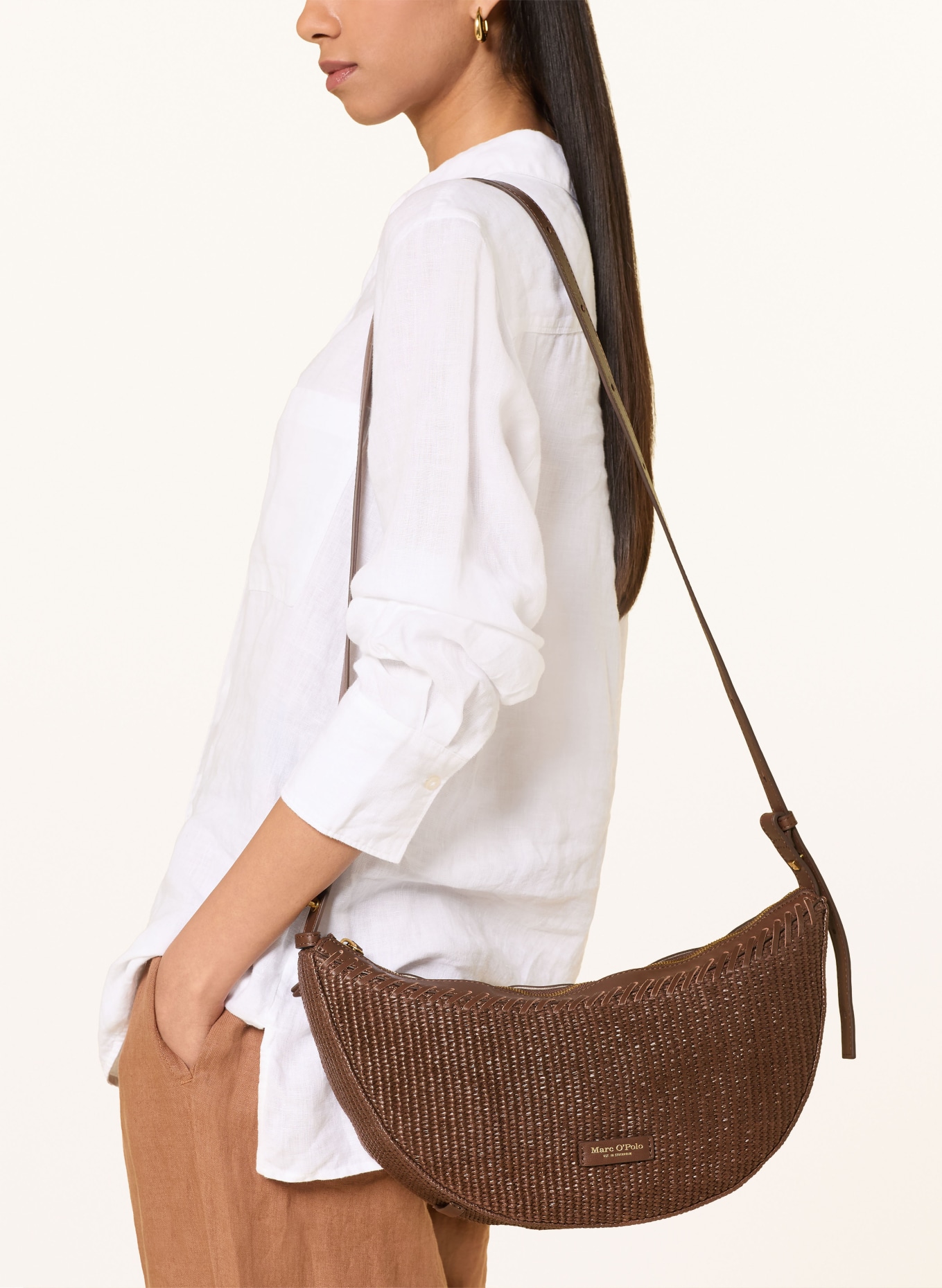 Marc O'Polo Taška EMMI: TMAVĚ HNĚDÁ / ZLATÁ