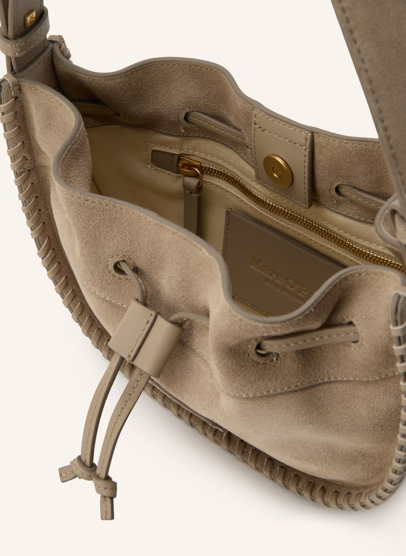 Marc O'Polo Taška AAMINA MINI: ČERNOŠEDÁ / ZLATÁ