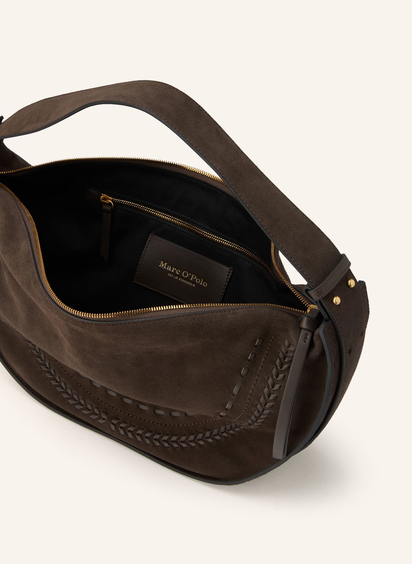 Marc O'Polo Torba typu sacooche AAYDA: CIEMNOBRĄZOWY