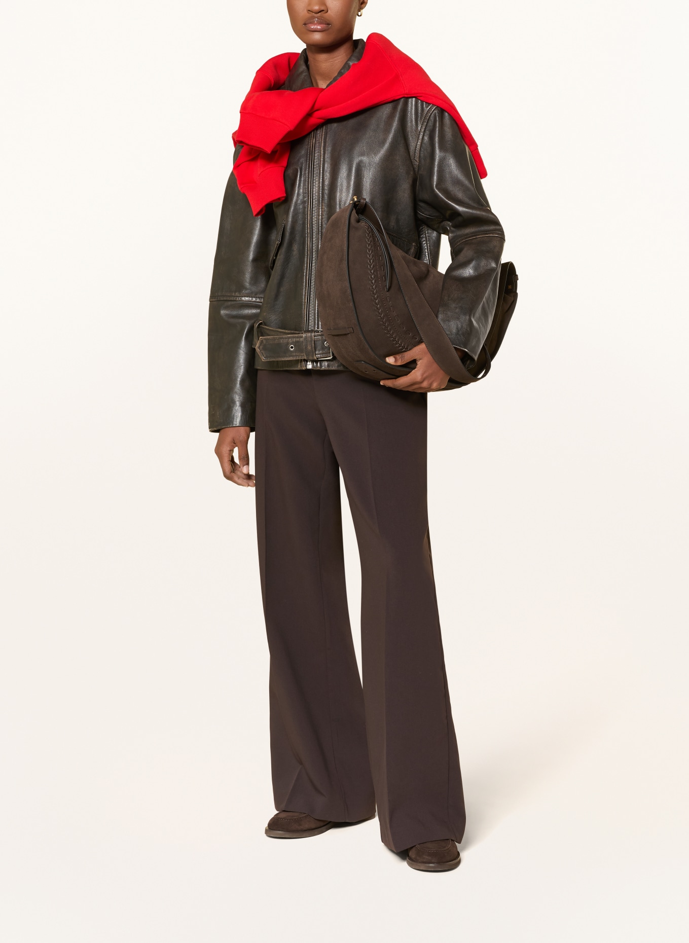 Marc O'Polo Torba typu sacooche AAYDA: CIEMNOBRĄZOWY