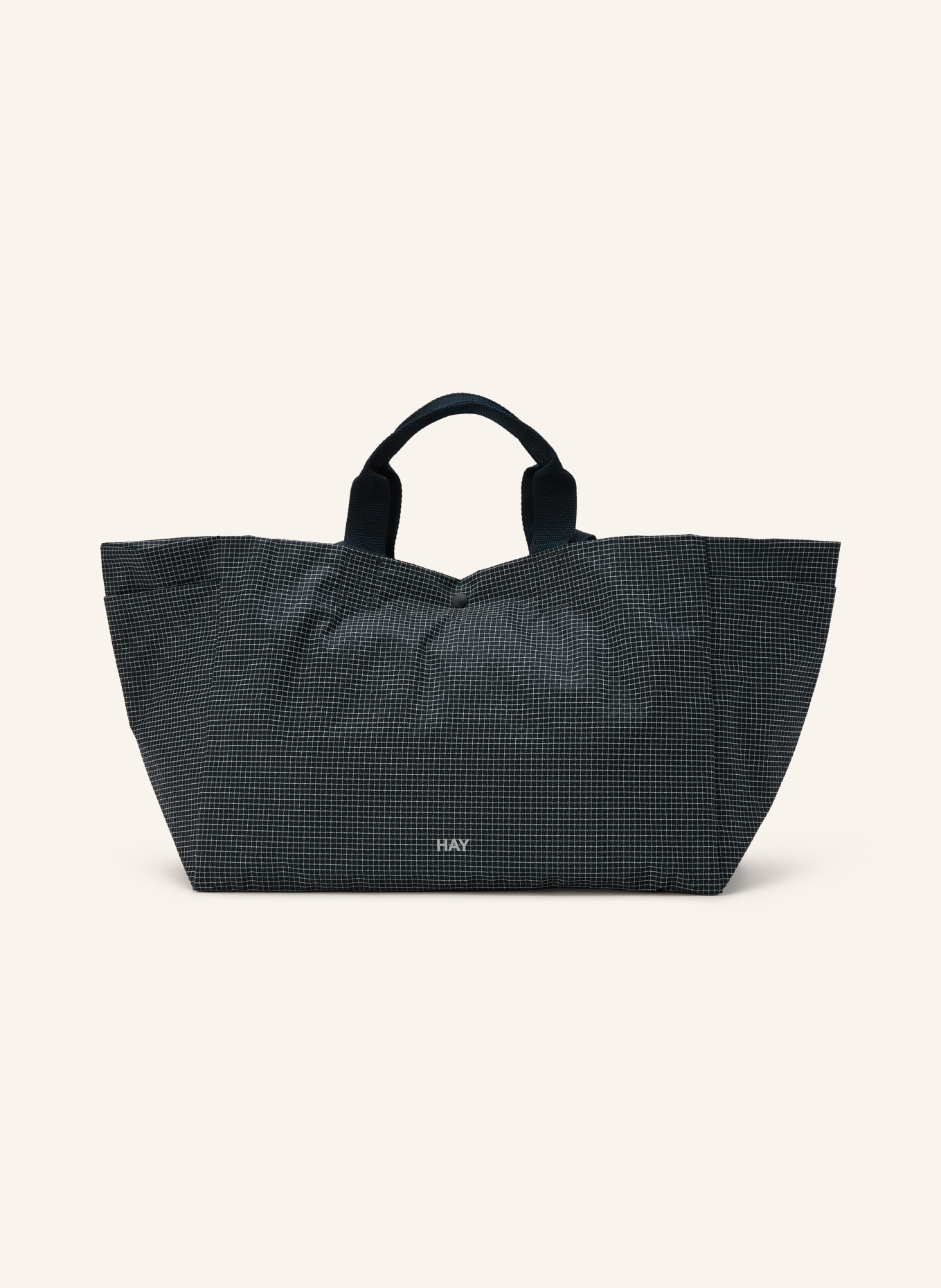 HAY Weekender GRID SMALL: DONKERBLAUW / WIT