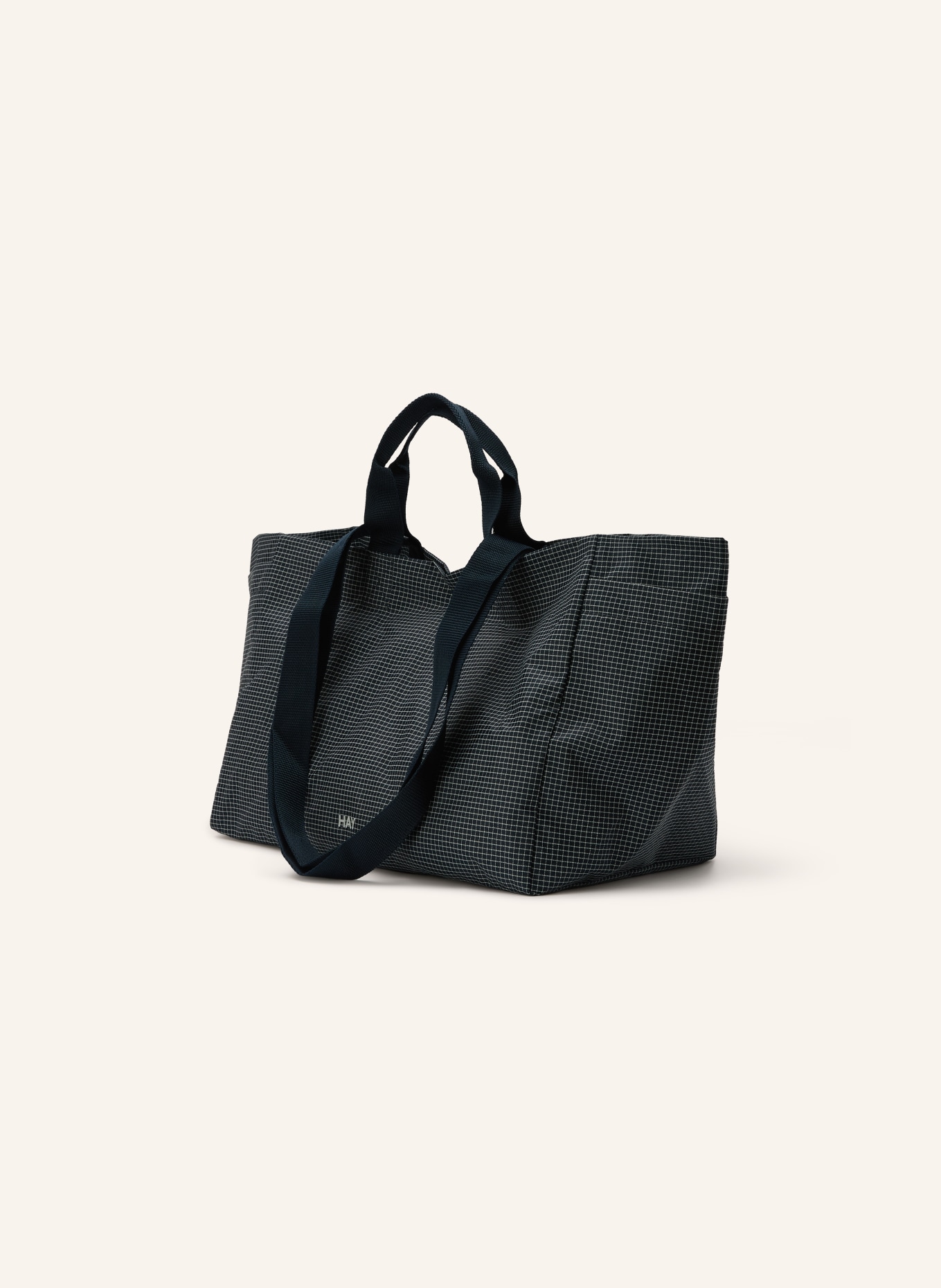 HAY Weekender GRID SMALL: DONKERBLAUW / WIT