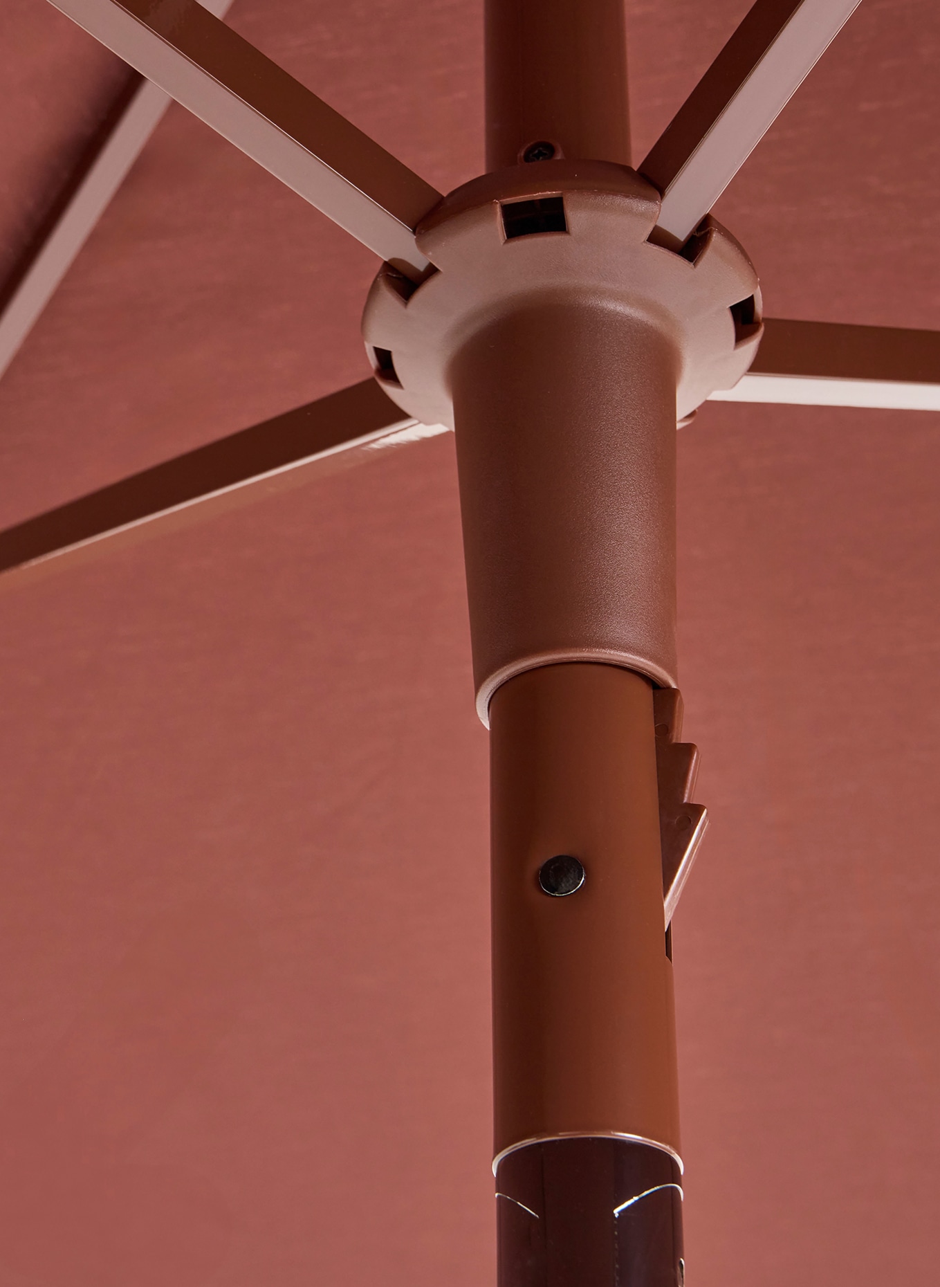 HAY Sonnenschirm TERRAZZA SQUARE: CREME / DUNKELROT