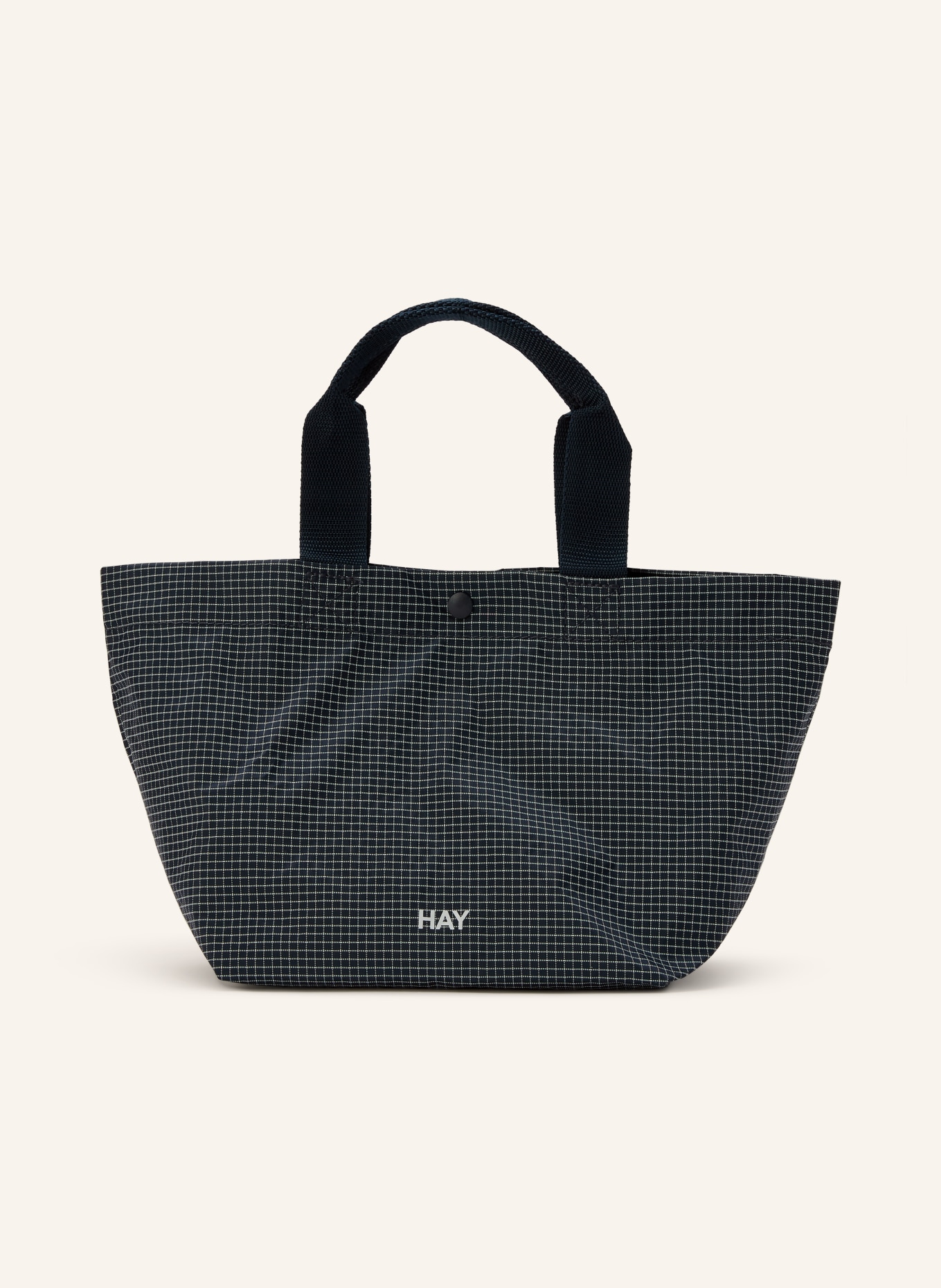 HAY GRID MINI handbag: DARK BLUE / WHITE