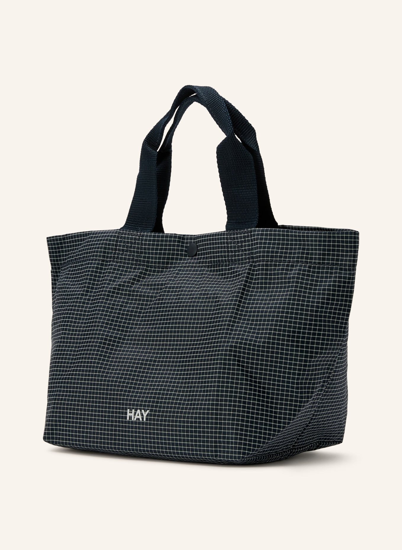 HAY GRID MINI handbag: DARK BLUE / WHITE
