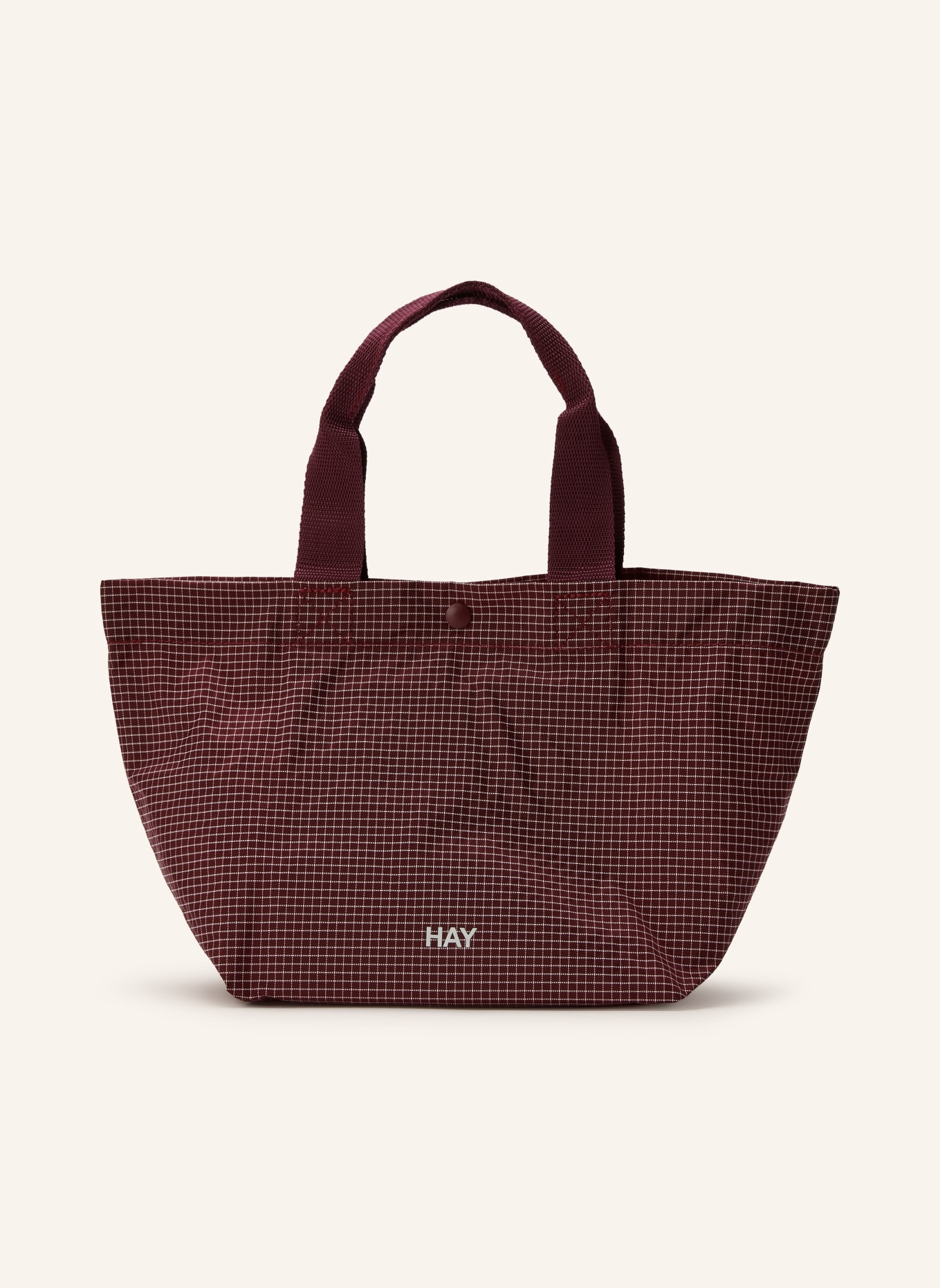 HAY GRID MINI handbag: DARK RED / WHITE