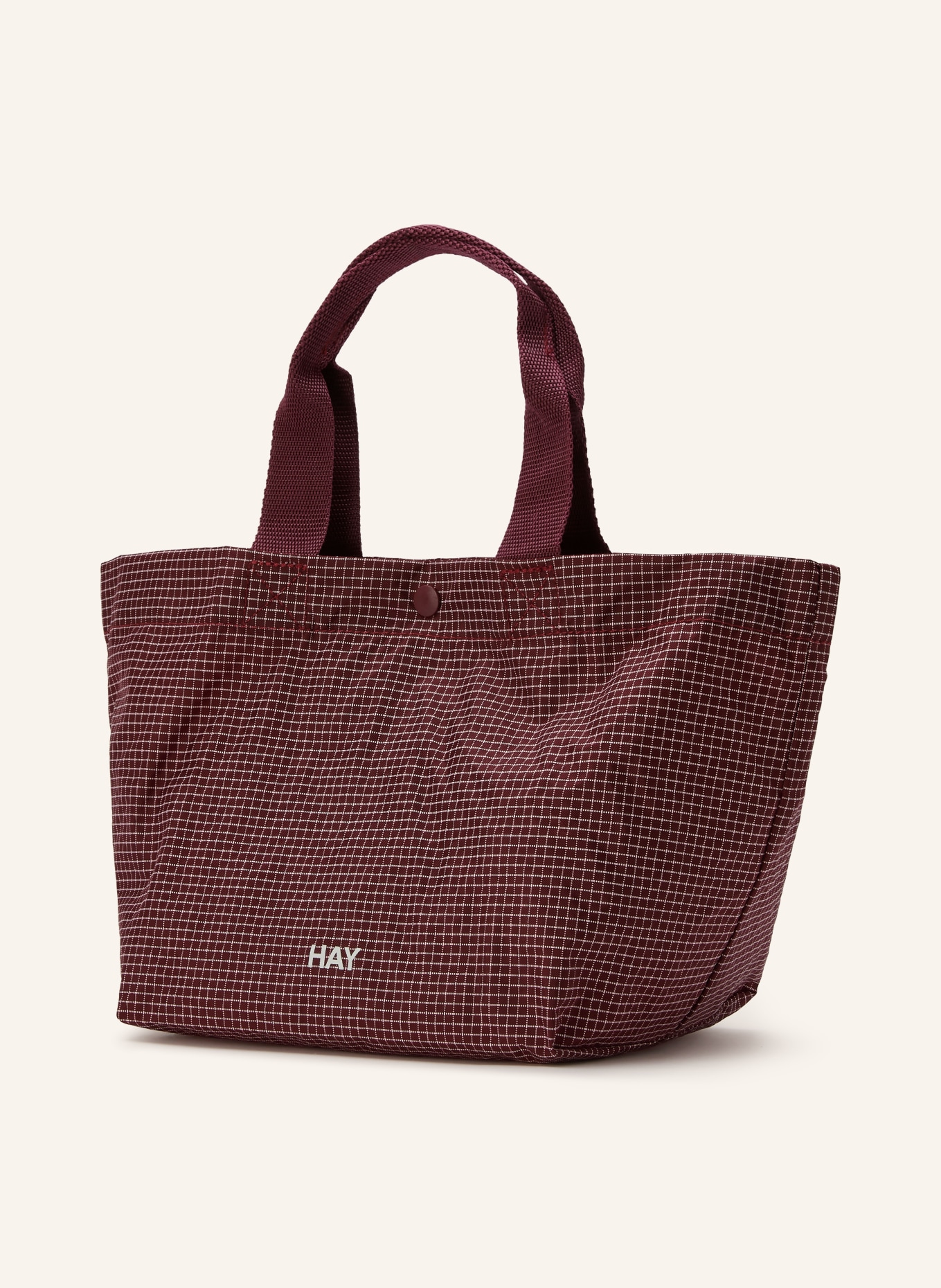 HAY GRID MINI handbag: DARK RED / WHITE