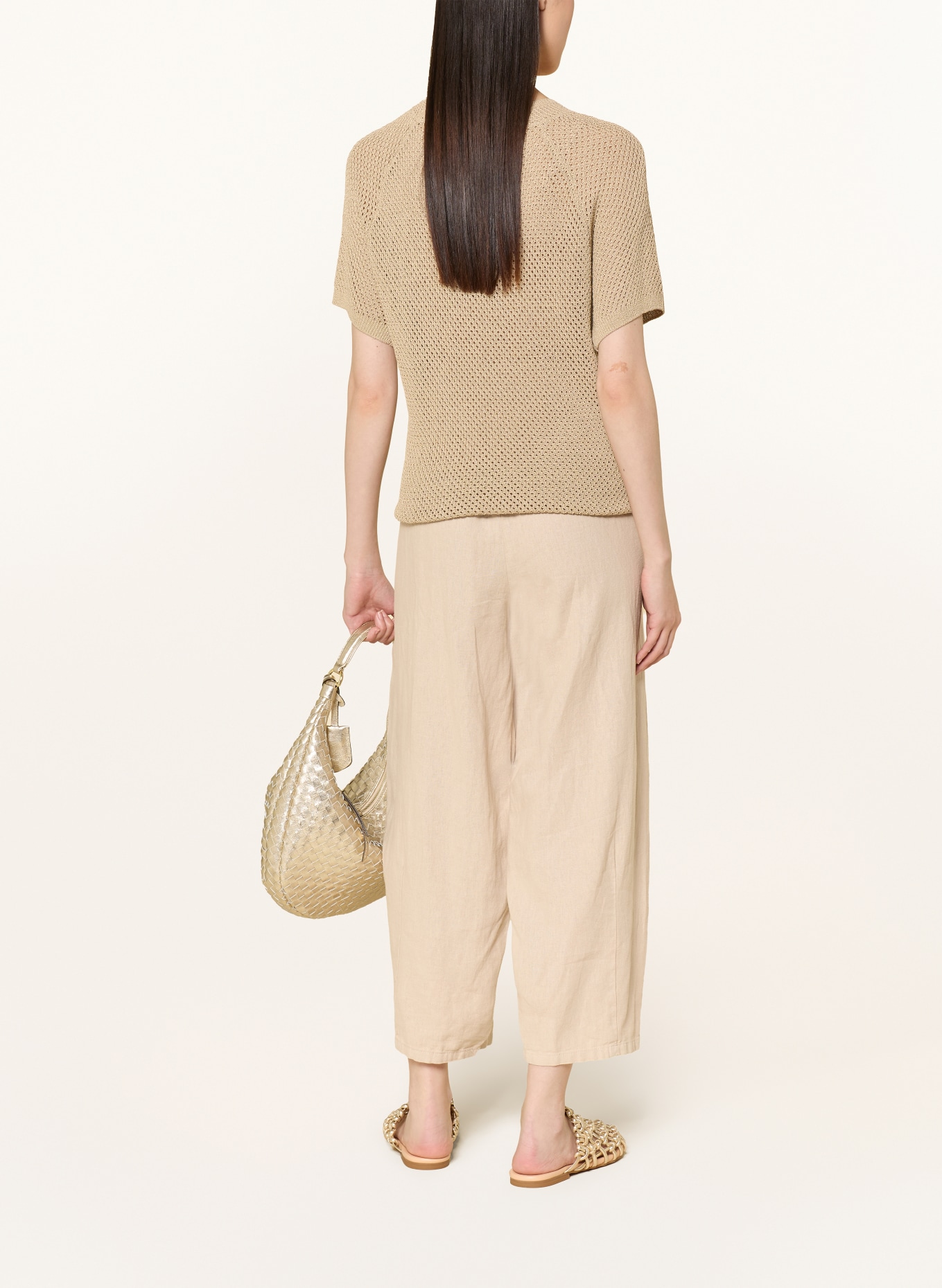 CARTOON Strickshirt mit Glitzergarn: CAMEL / GOLD