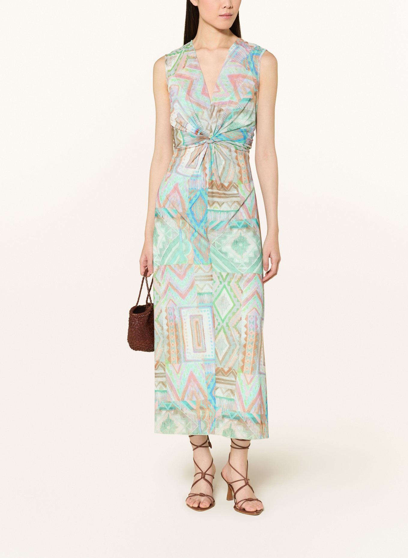 CARTOON Mesh-jurk: MINT / ZALM / BLAUW