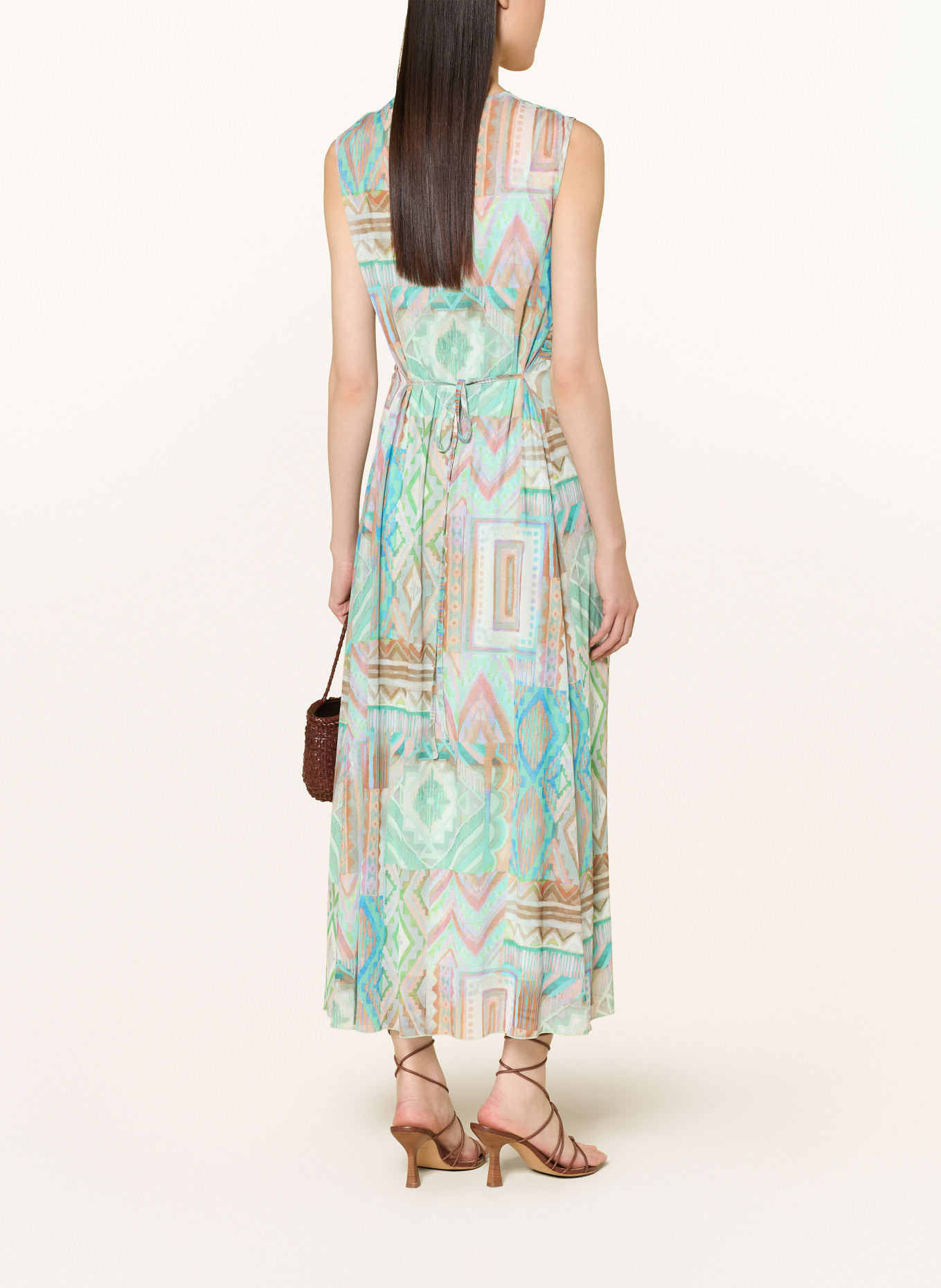 CARTOON Mesh-jurk: MINT / ZALM / BLAUW