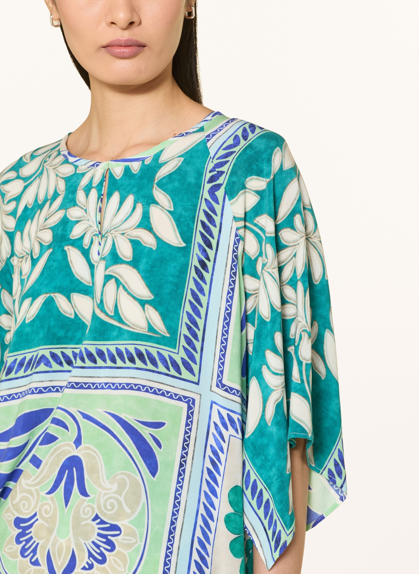 CARTOON koszulka z dekoltem w serek: PETROL / NIEBIESKI / BIAŁY