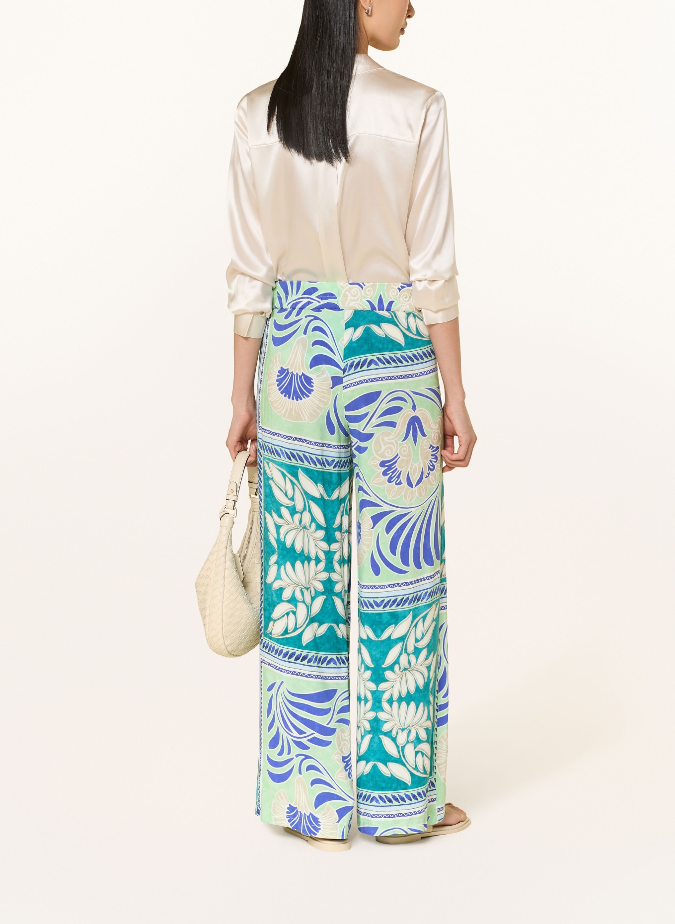 CARTOON Marlene-broek: BLAUW / PETROL / WIT