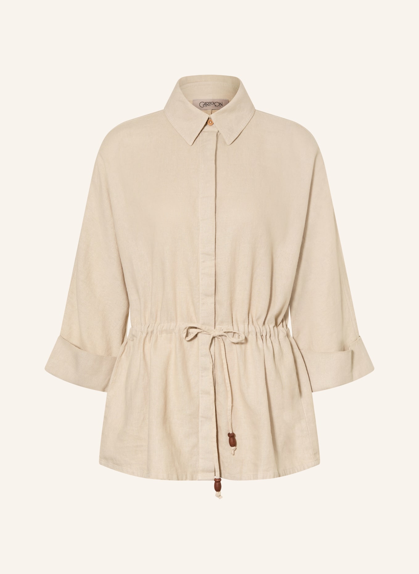 CARTOON Overjas met linnen: BEIGE