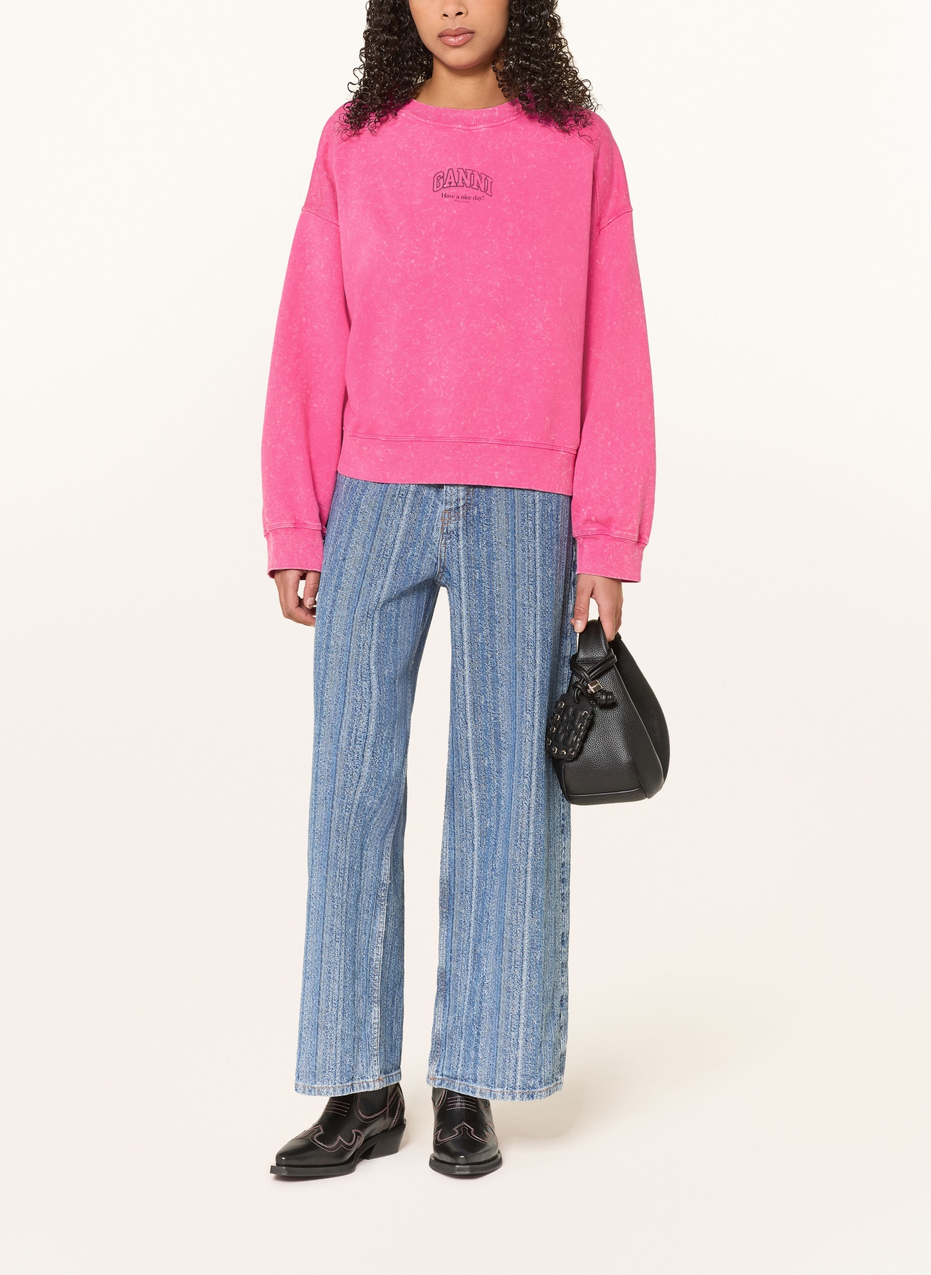 GANNI sweatshirt: PINK
