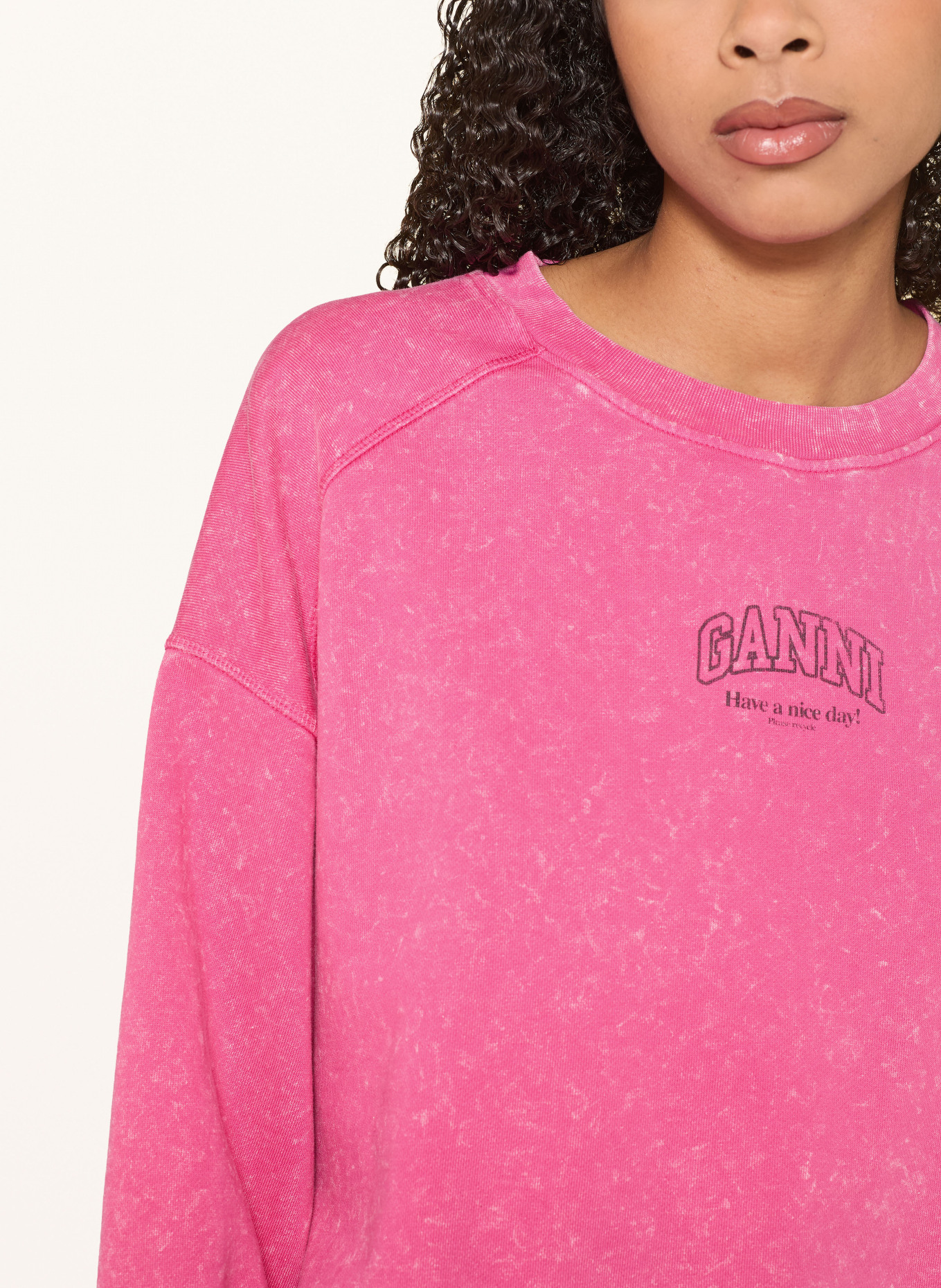 GANNI sweatshirt: PINK
