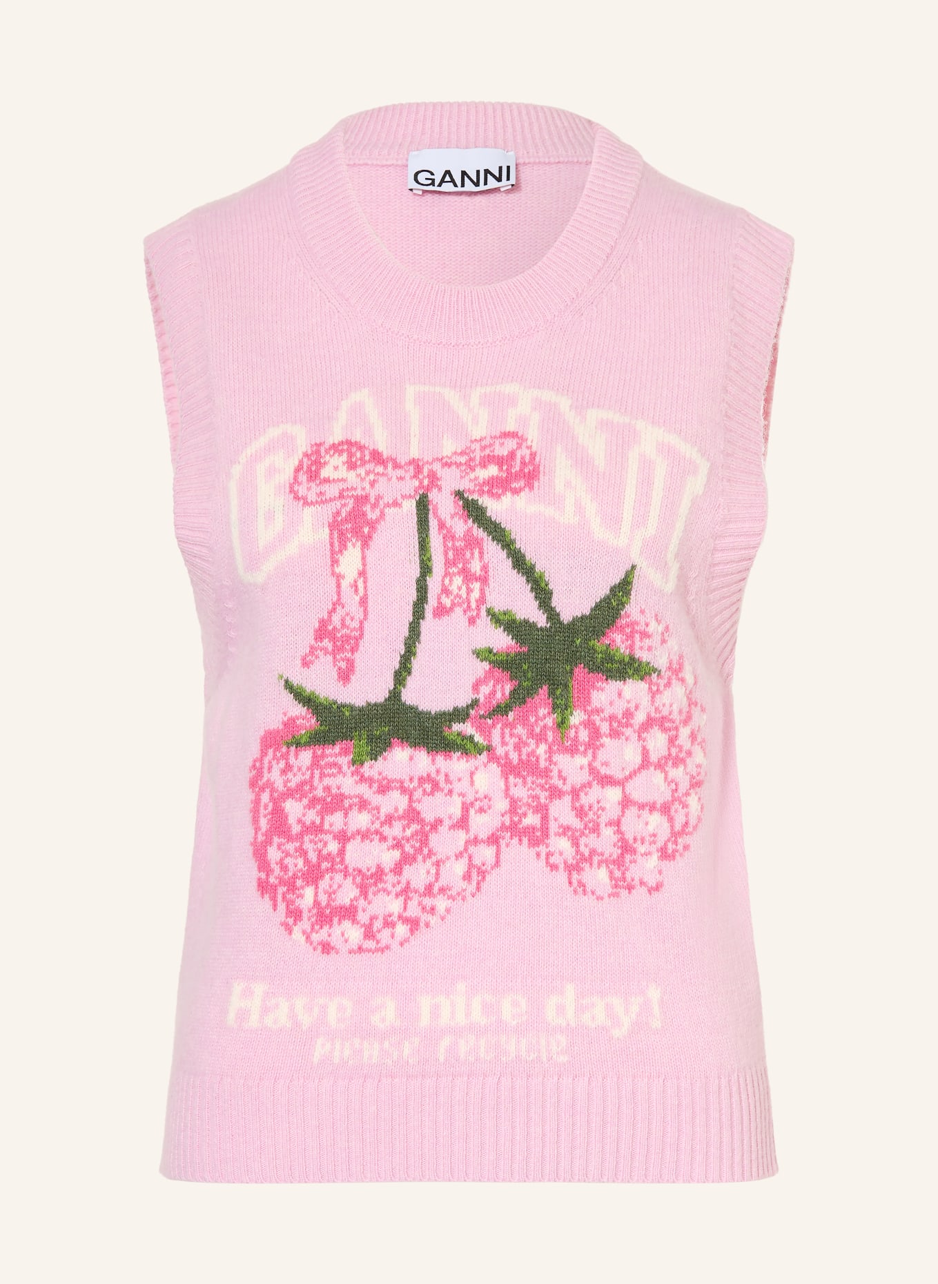 GANNI pull sans manches: ROSE